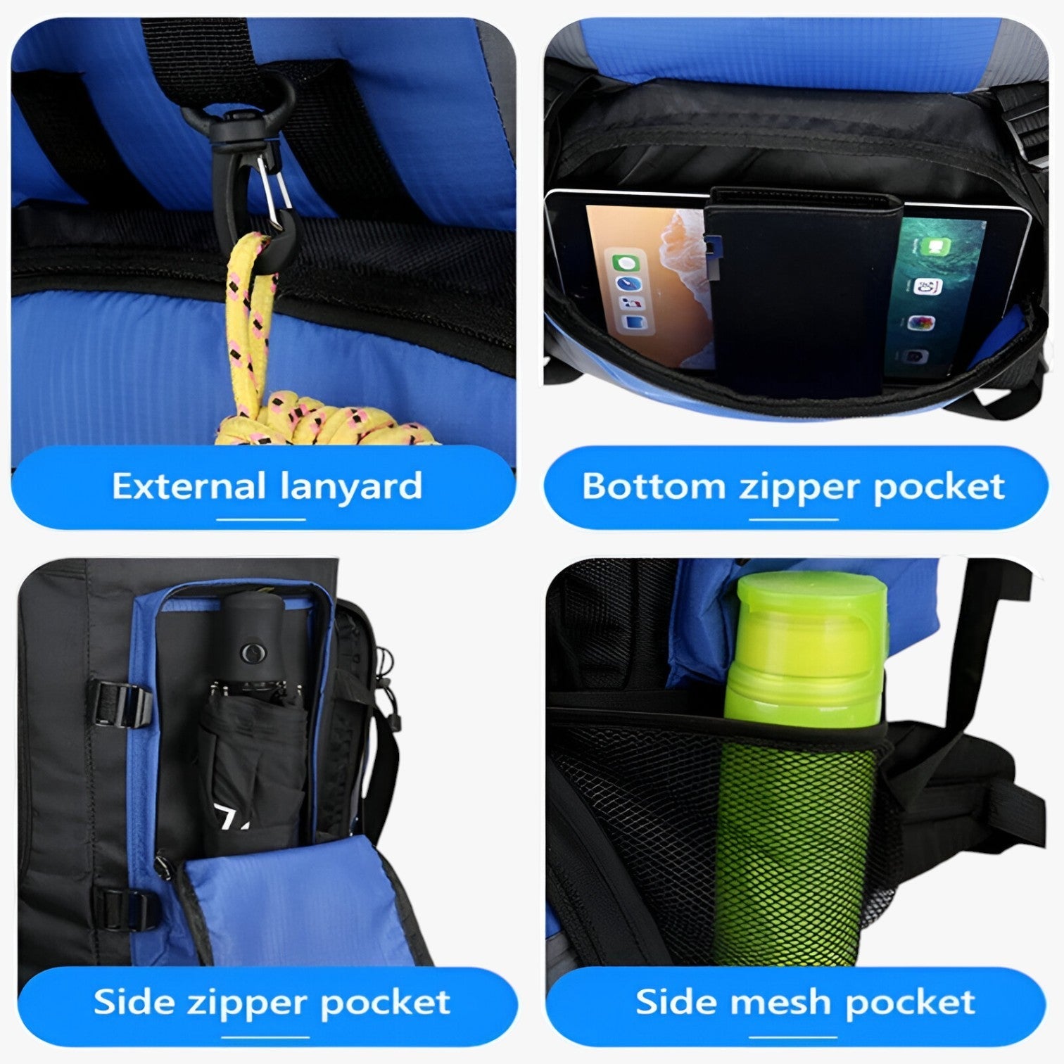 Zaino Trekking Impermeabile Uomo 60L - Grande, Resistente e Comodo per Avventura - - avventura Backpacks Bags impermeabile mens bag pronto spazioso trekking uomo zaino - Concept Palermo
