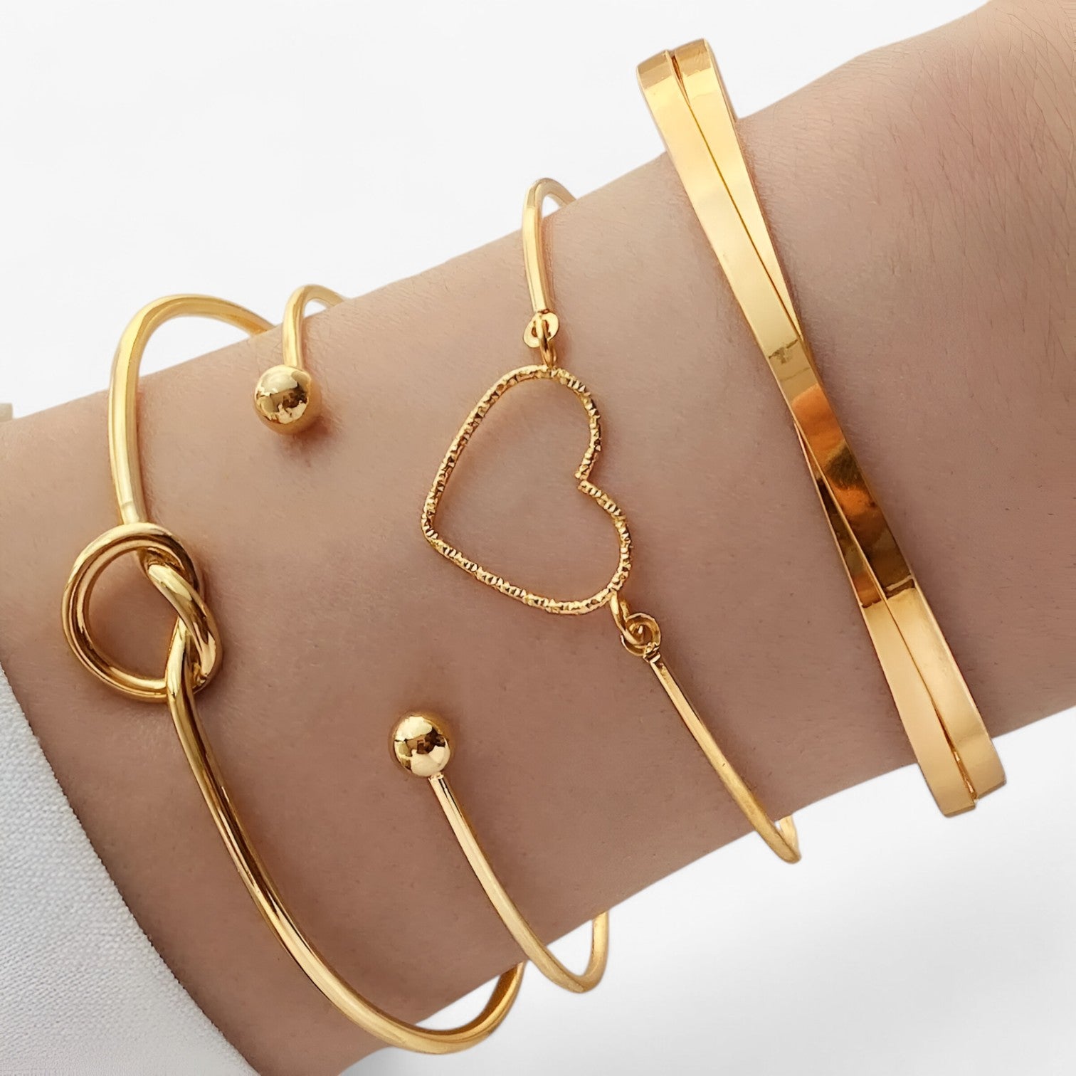 Set di braccialetti intrecciati in acciaio per un look goth chic Donna - - Accessories Jewelry acciaio braccialetti braccialetti intrecciati BRACELETS chic donna goth intrecciati jewelry WOMEN - Concept Palermo
