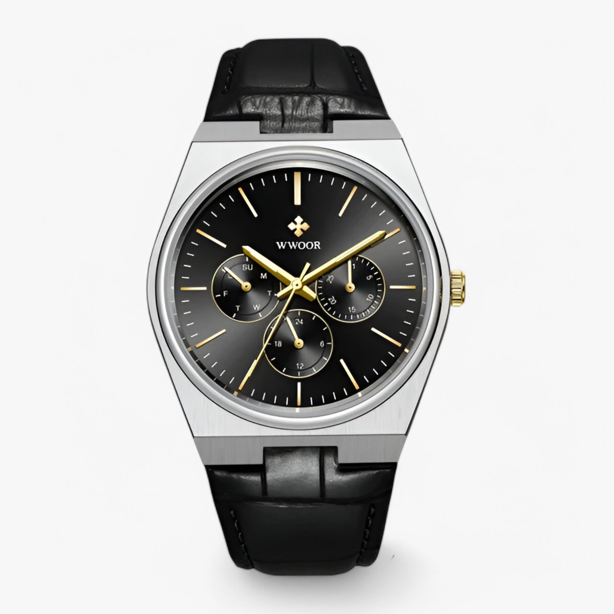 Orologio al Quarzo in Acciaio con Vetro Zaffiro Uomo - oro nero - accessoires acciaio horloges orologio orologio quarzo quarzo uomo vetro watches zaffiro - Concept Palermo