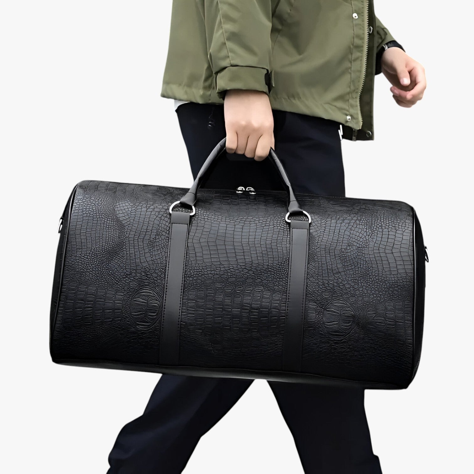 Borsa da Viaggio Grande in Pelle Marrone, Resistente e Capiente, per Uomo e Donna - - Bags borsa borsa viaggio capiente duffel bag men bag pelle resistente viaggio - Concept Palermo
