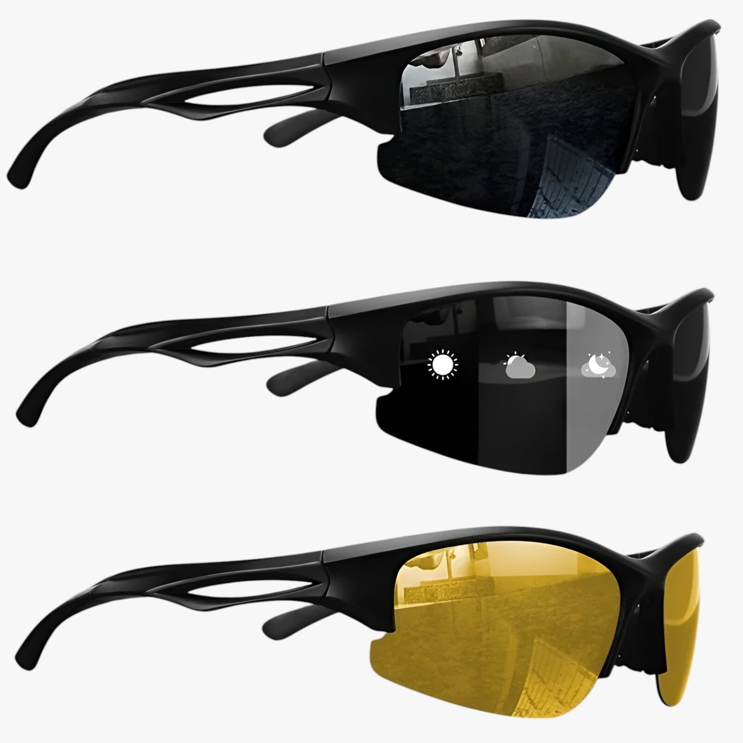Occhiali da sole sportivi con montatura metà bordo - Polarizzati e visione colorata Uomo - - bordo colorata mens sunglasses metà montatura occhiali occhiali sole Polarized man sunglasses polarizzati sole Sunglasses - Concept Palermo