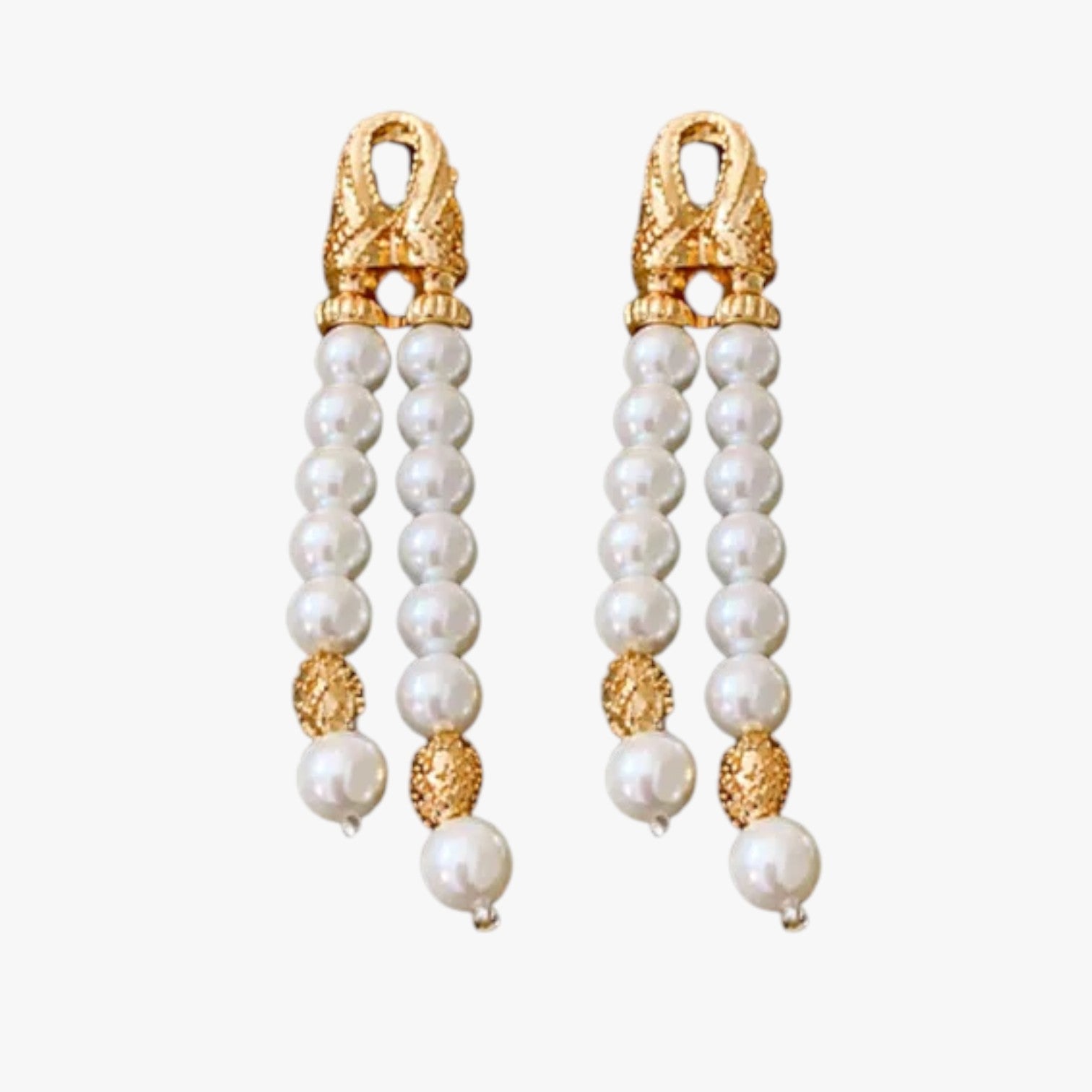 Orecchini a Strati con Perla & Nappa Eleganza Geometrica alla Francese Pelle - - alla bags EARRINGS Earrings for Women Girls eleganza francese geometrica nappa New Fashion Earrings orecchini orecchini strati womens earring - Concept Palermo