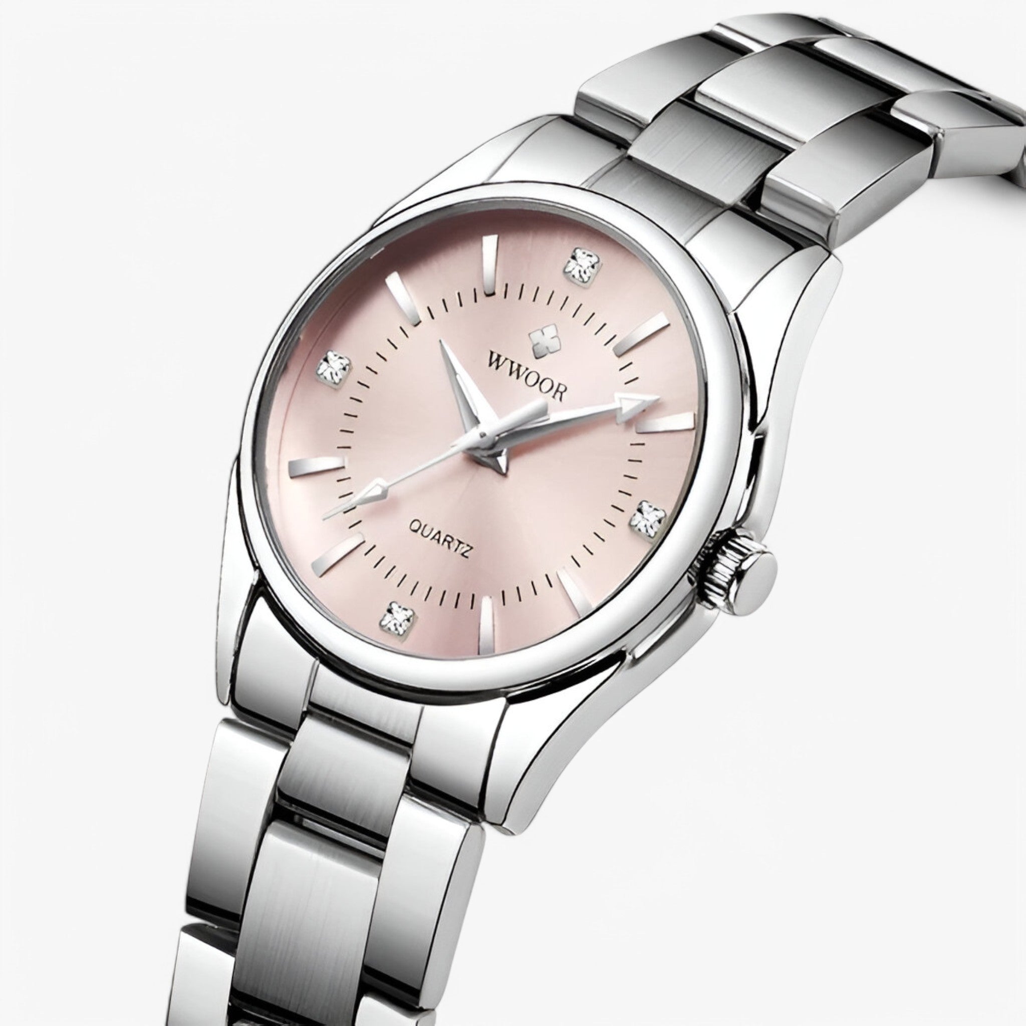Orologi da donna classici di lusso in acciaio inossidabile con quadrante delicato - rosa argento - acciaio classici delicato donna inossidabile orologi orologi donna quadrante watch for women - Concept Palermo