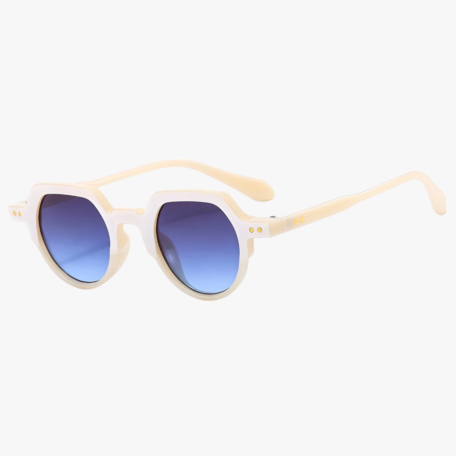 Occhiali da Sole Punk UV400 Design Irregolare Retrò con Lenti Oceaniche - bianco come in foto - design Fashion Sunglasses irregolare lenti occhiali occhiali sole oceaniche punk retr sun glasses Sunglasses - Concept Palermo