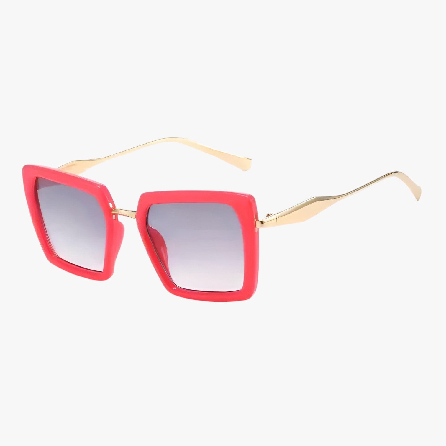 Occhiali da sole vintage quadrati con lenti verde scuro - rosso - Fashion Sunglasses lenti occhiali occhiali sole quadrati scuro sole sun glasses sunglasses vintage womens sun glasses - Concept Palermo