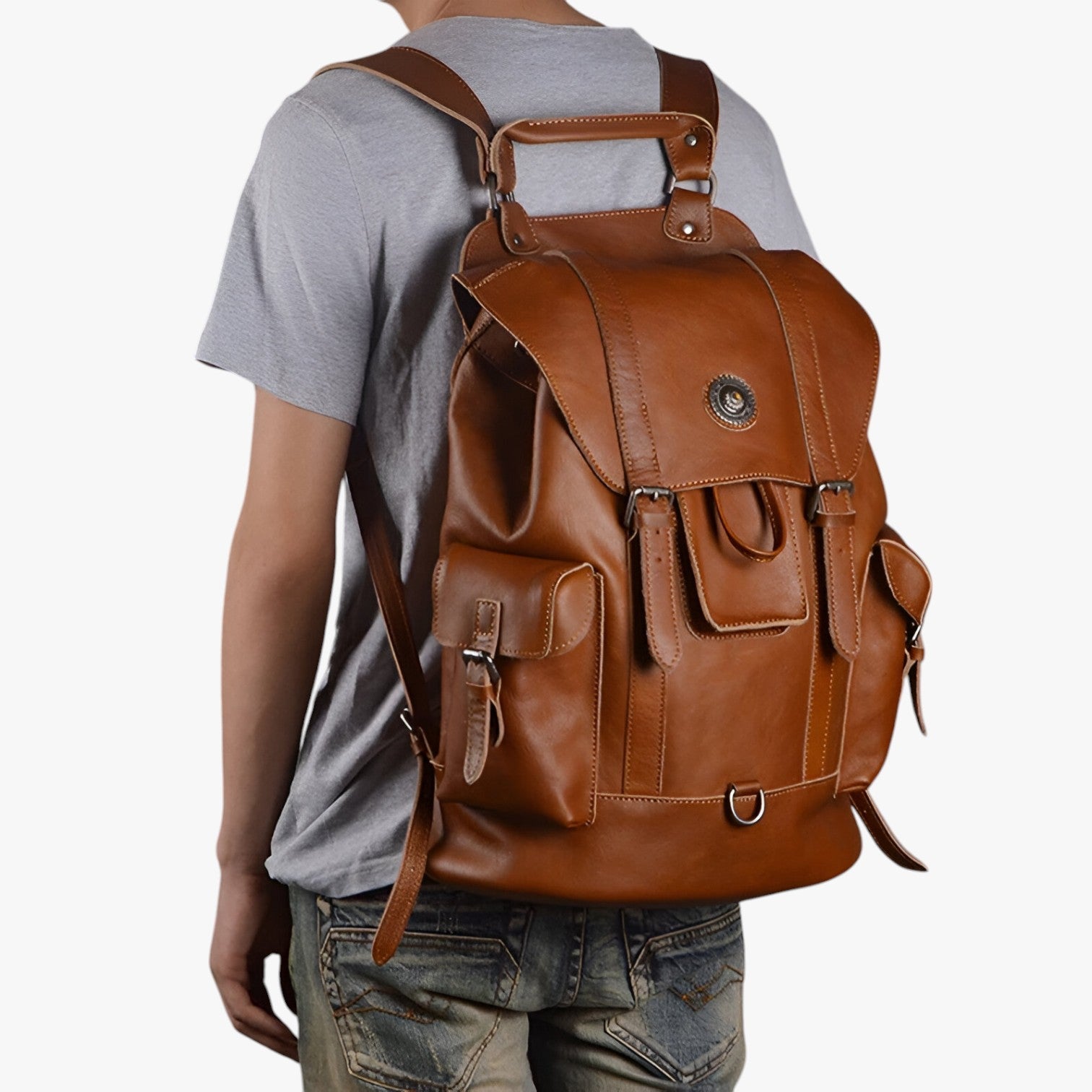 Borsa da viaggio in pelle –, spaziosa e impermeabile Uomo - - Backpacks Bags borsa borsa viaggio impermeabile mens bag pelle spaziosa uomo viaggio - Concept Palermo