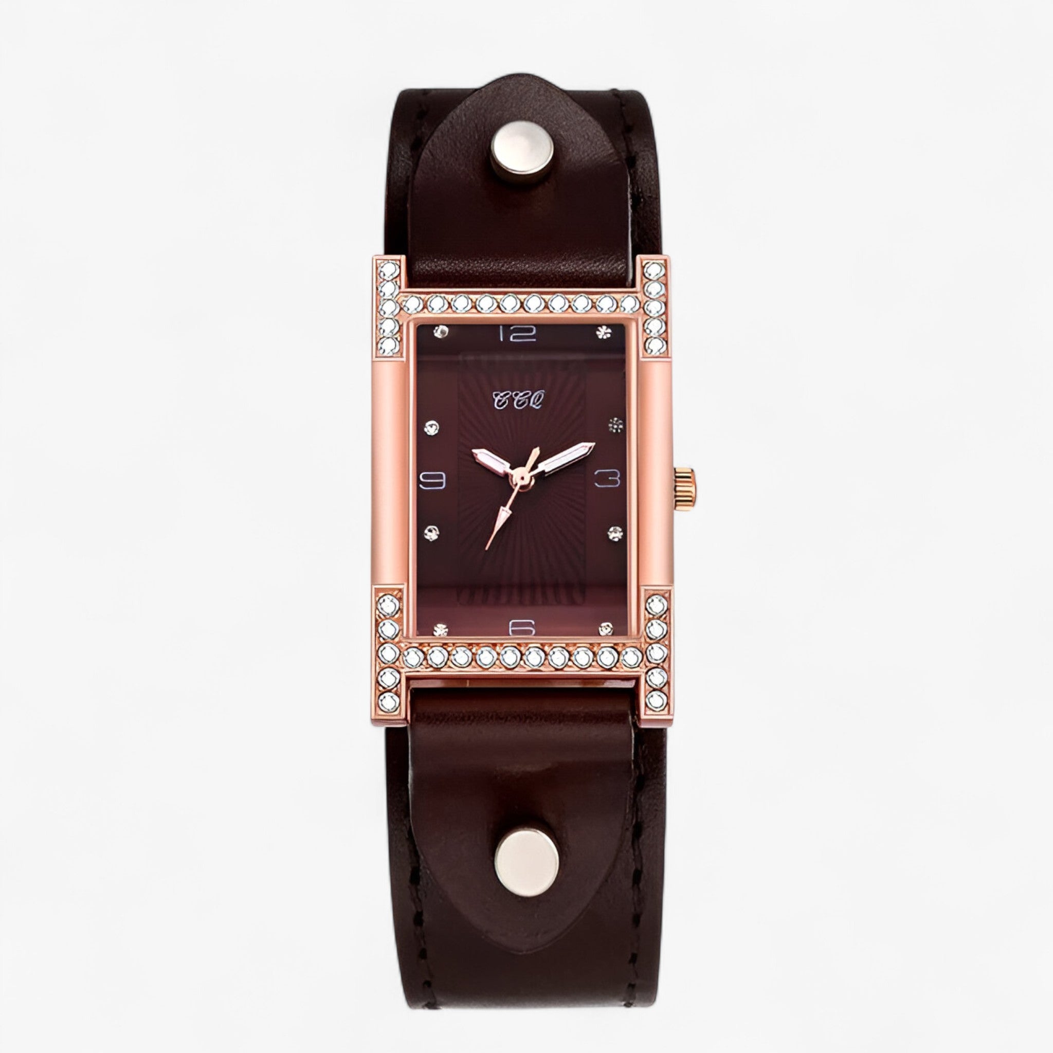 Orologio da donna al quarzo con cinturino in pelle per coppie - Marrone - cinturino coppie donna female watch orologio orologio donna pelle quarzo watch for women watches - Concept Palermo