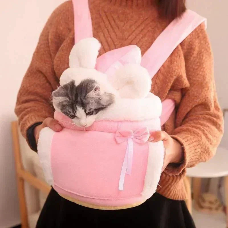 Un affascinante gatto in una borsa di peluche Velluto - - affascinante affascinante gatto borsa gatto peluche pets & supplies velluto - Concept Palermo