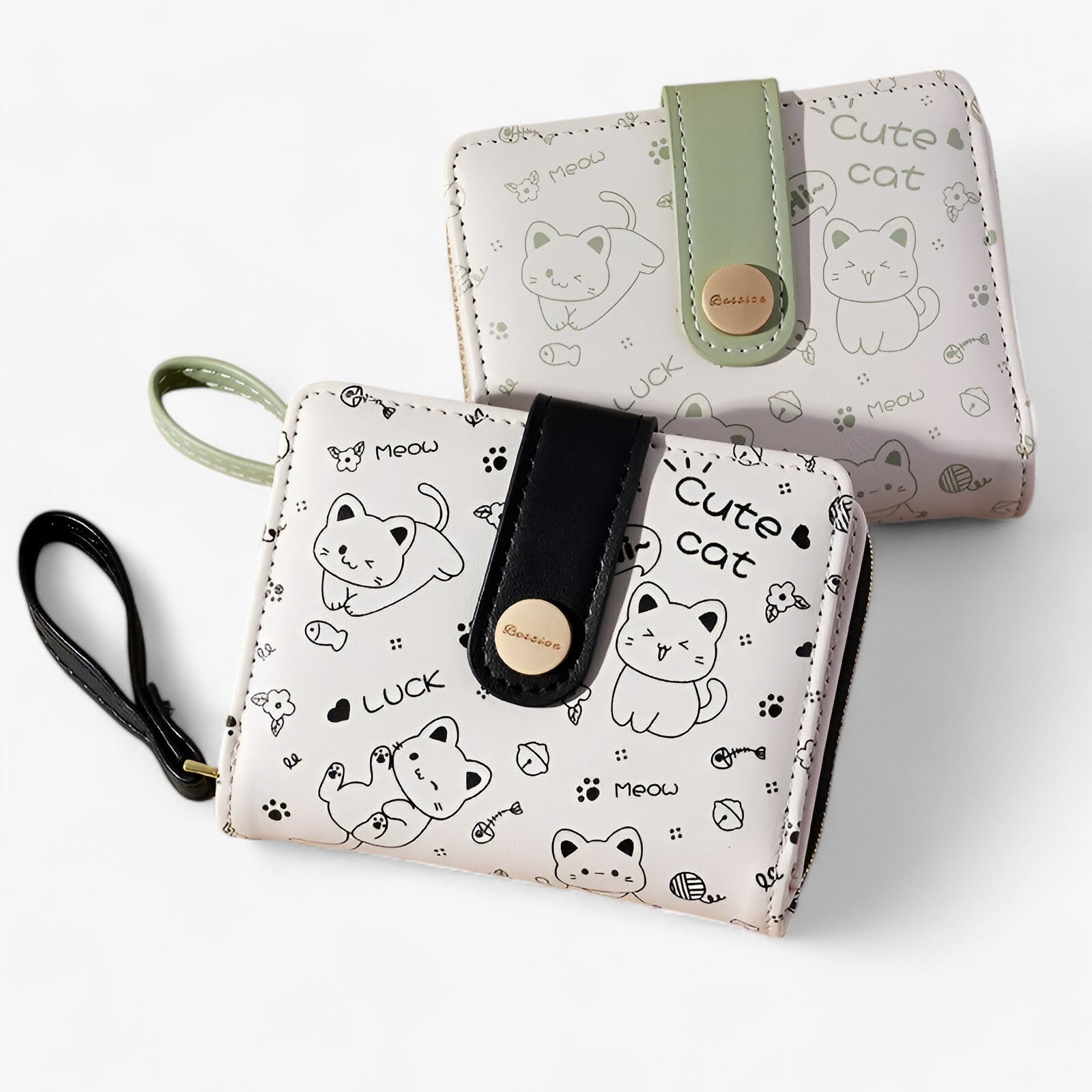 Portafoglio Donna con Gattine - Compatto e Multifunzionale - - compatto donna gattine multifunzionale portafoglio portafoglio donna wallet wallets womens wallet - Concept Palermo