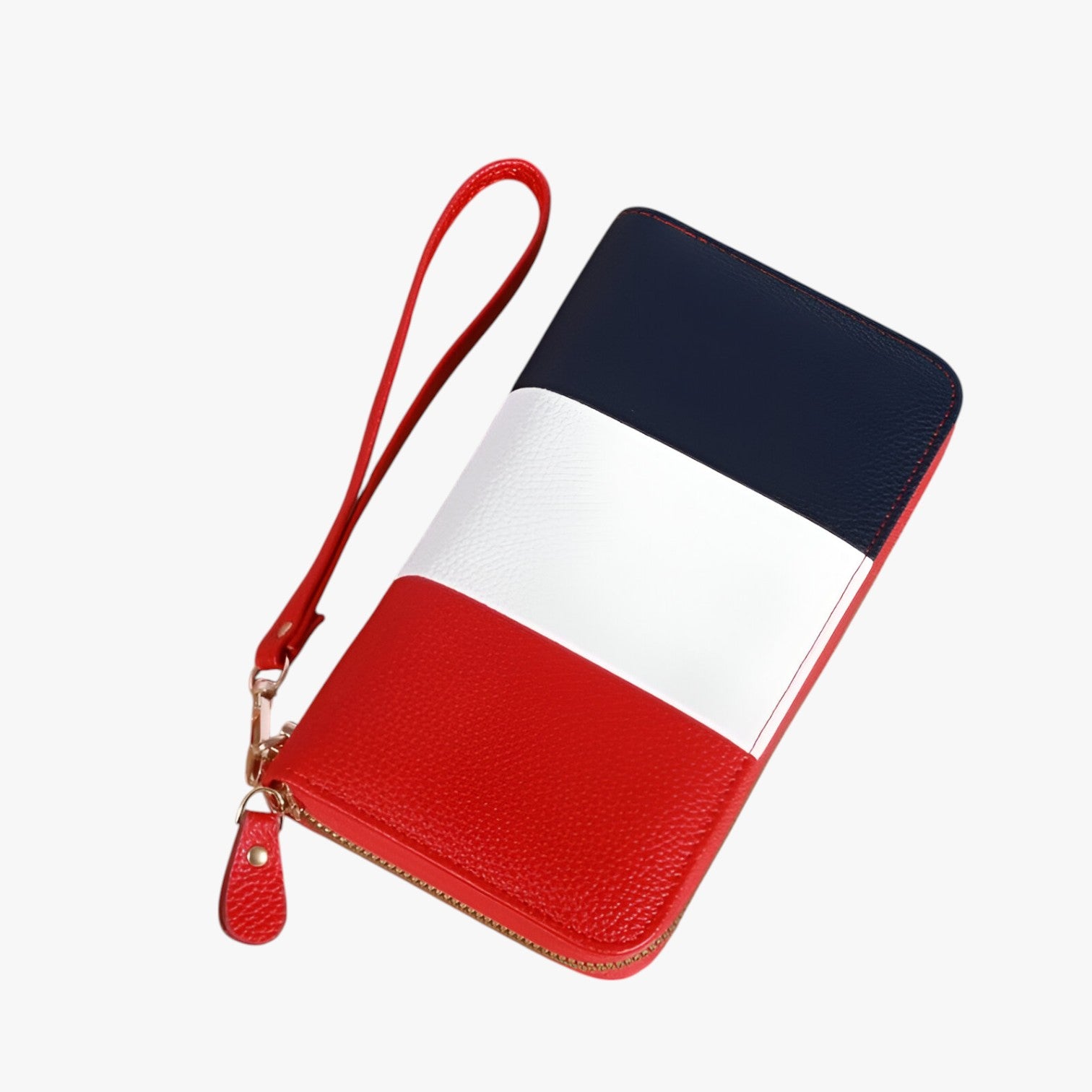 Portafoglio di lusso in pelle tricolore - protezione RFID e spazioso - Rosso - pelle portafoglio portafoglio pelle protezione rfid spazioso tricolore wallet wallets womens wallet - Concept Palermo