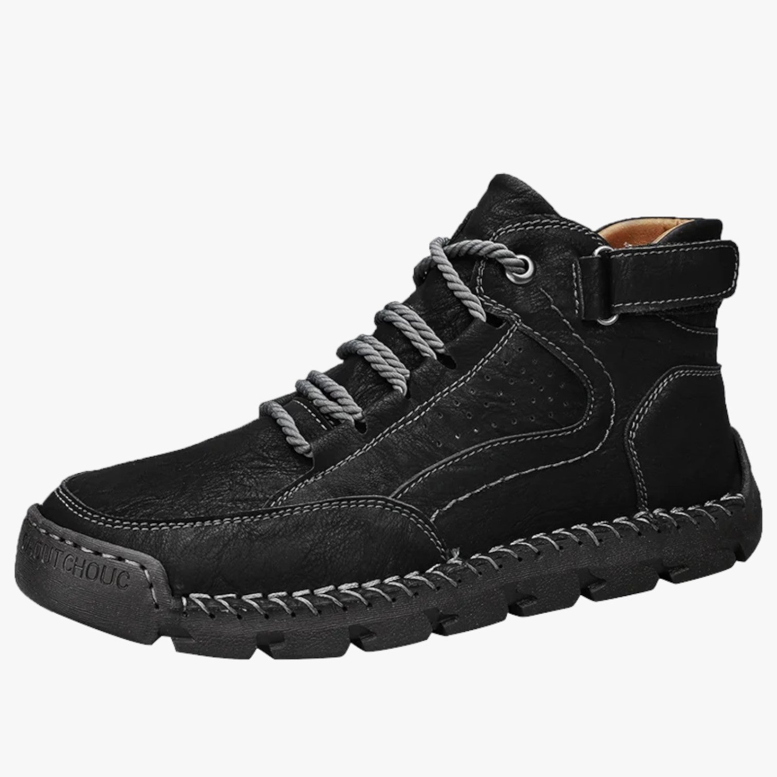 Scarpe Outdoor Uomo Invernali & Impermeabili, Suola Artigianale per Pesca, Trekking e Avventura - Nero - artigianale avventura Boots & Shoes impermeabili invernali Men's Shoes outdoor pesca scarpe scarpe outdoor shoes shoes for men - Concept Palermo