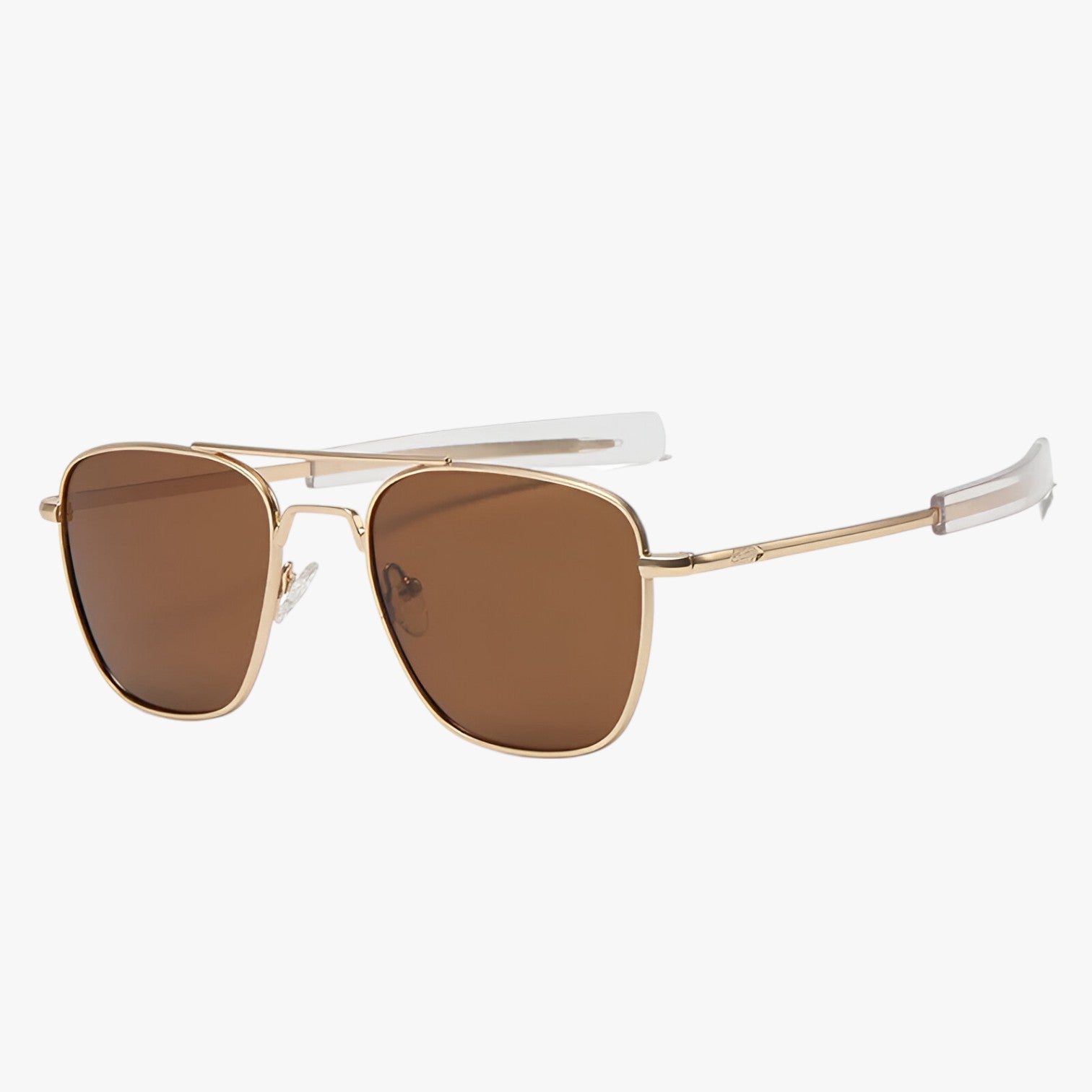 Occhiali da Sole Uomo Vintage in Metallo Leggero, Design Classico - Marrone Oro Polarizzato - Fashion Sunglasses leggero mens sunglasses metallo occhiali occhiali sole sole sunglasses uomo vintage - Concept Palermo