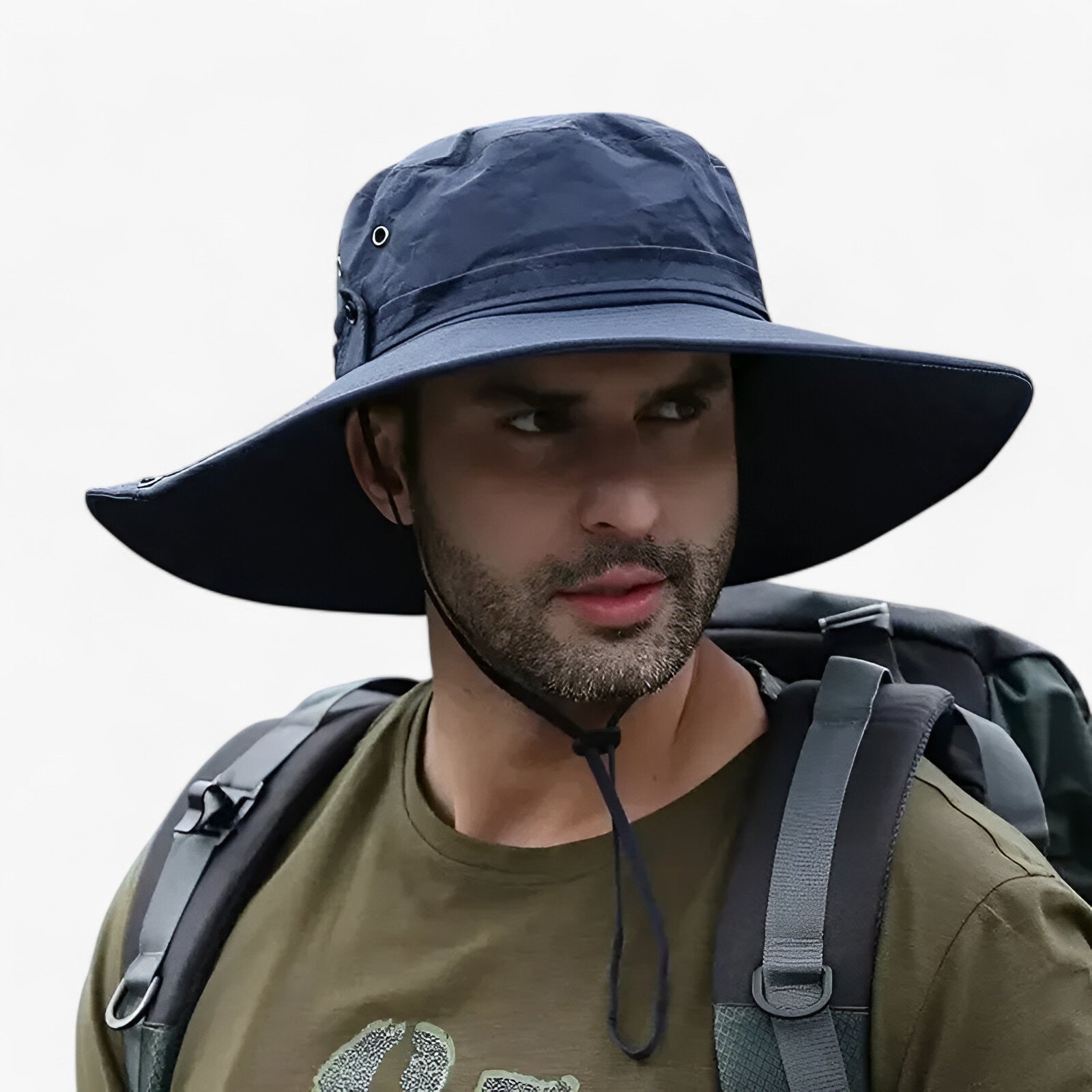 Cappello da Sole Uomo con Protezione UV UPF 50+, Traspirante per Esterno - Blu scuro 58-60cm - cappello cappello esterno esterno Gift hat men's hat Mens fashion protezione uomo - Concept Palermo