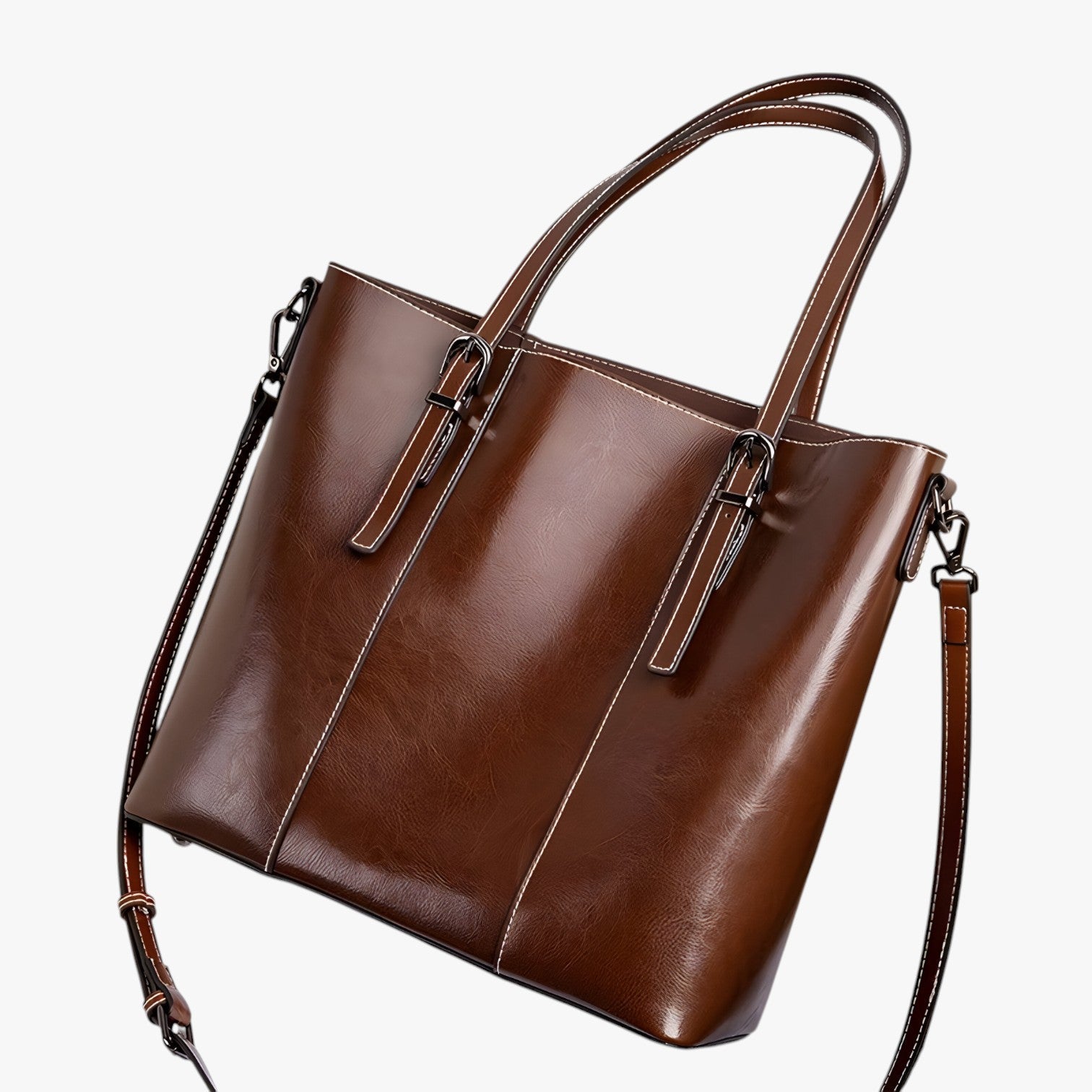 Borsa in pelle - Spaziosa, comoda e per il lavoro Donna - Marrone scuro - Bags borsa borsa pelle comoda donna handbags lavoro pelle spaziosa women bags - Concept Palermo