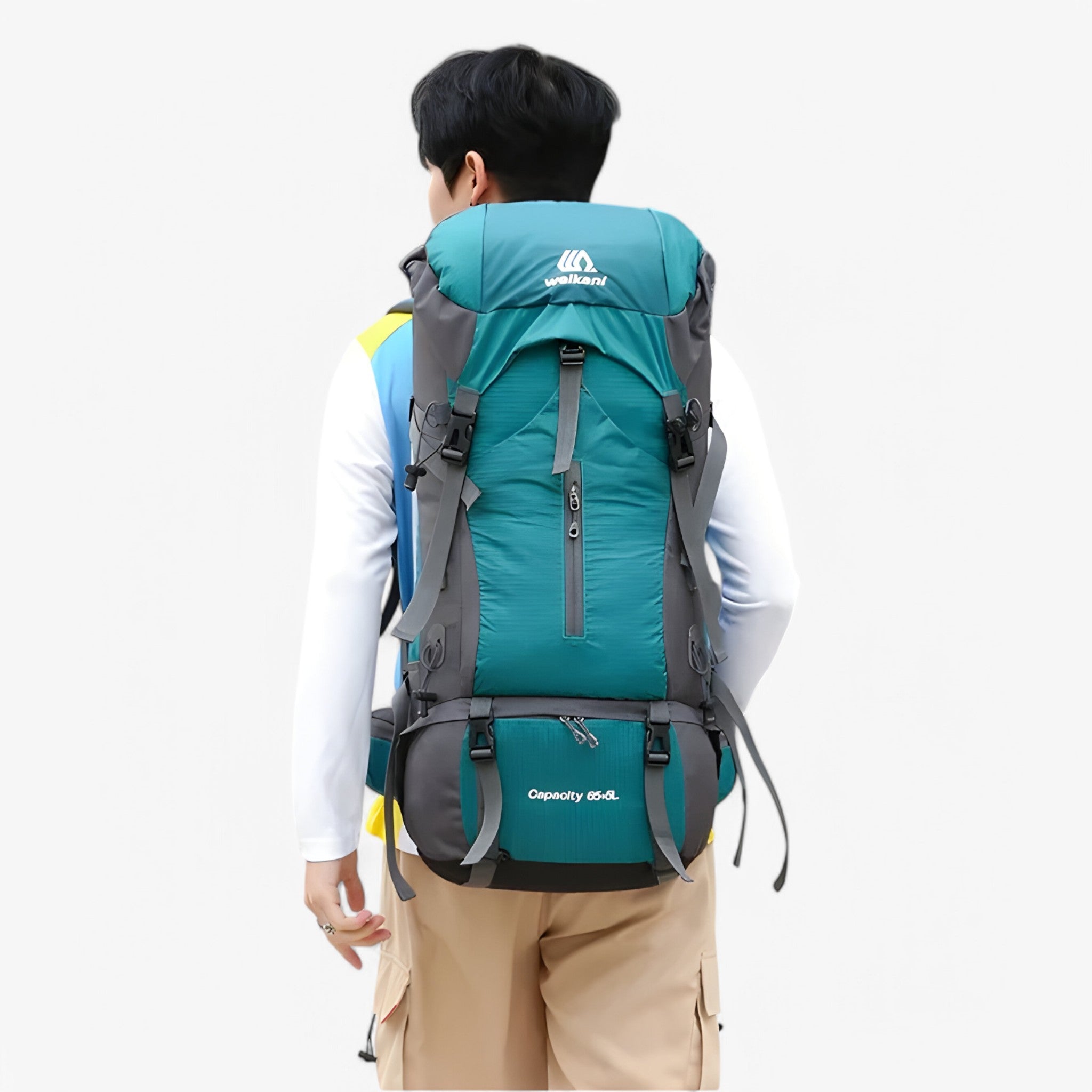Zaino da campeggio in nylon da 70L con copertura antipioggia Uomo - - 70L backpack antipioggia bags campeggio copertura hiking backpacks nylon travel backpacks uomo zaino zaino campeggio - Concept Palermo