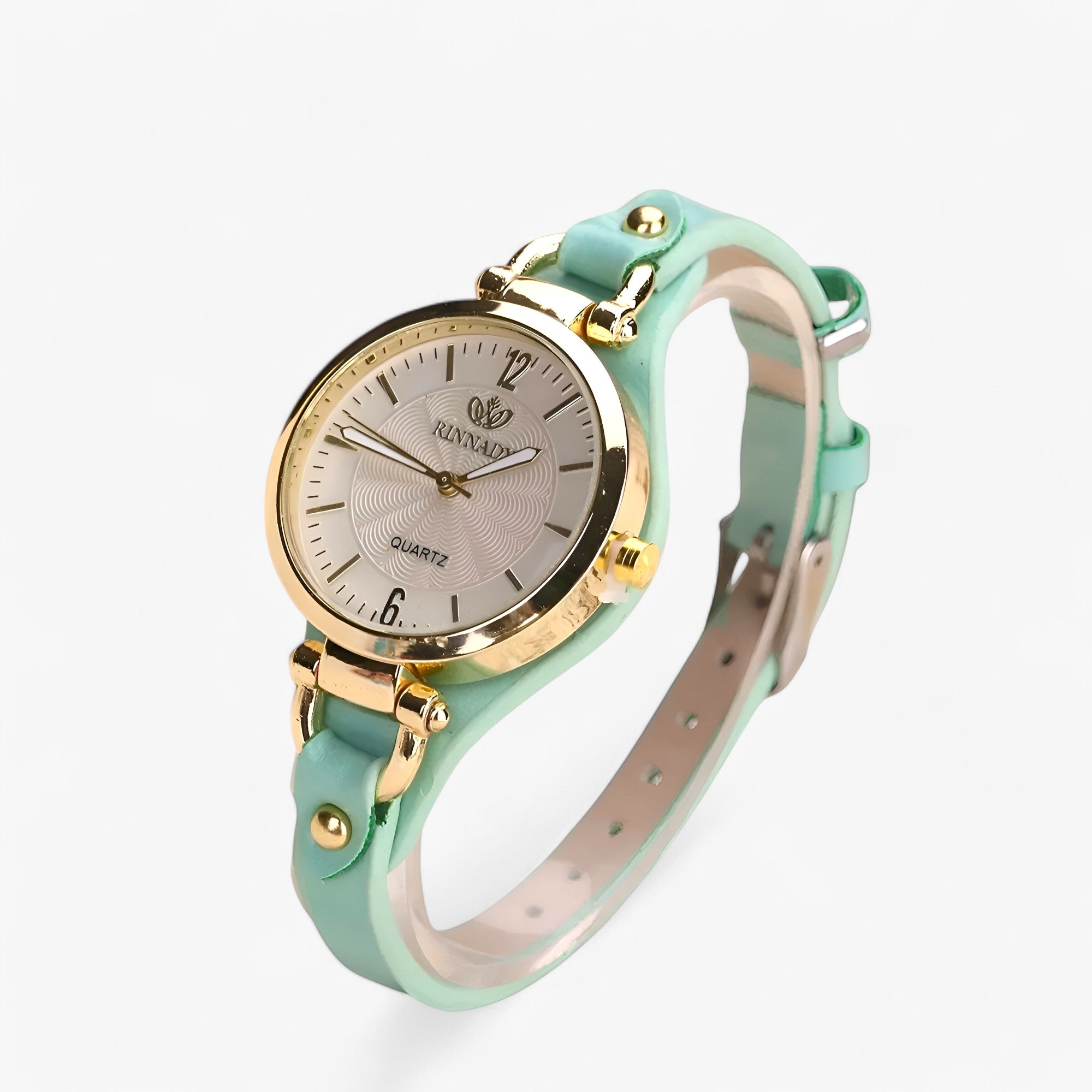Orologio Donna Sottile con Bracciale in Pelle PU Nero Elegante Minimalista - Verde - bracciale donna ladies watch orologio orologio donna pelle sottile watch for women watches WOMEN wrist watches for women - Concept Palermo