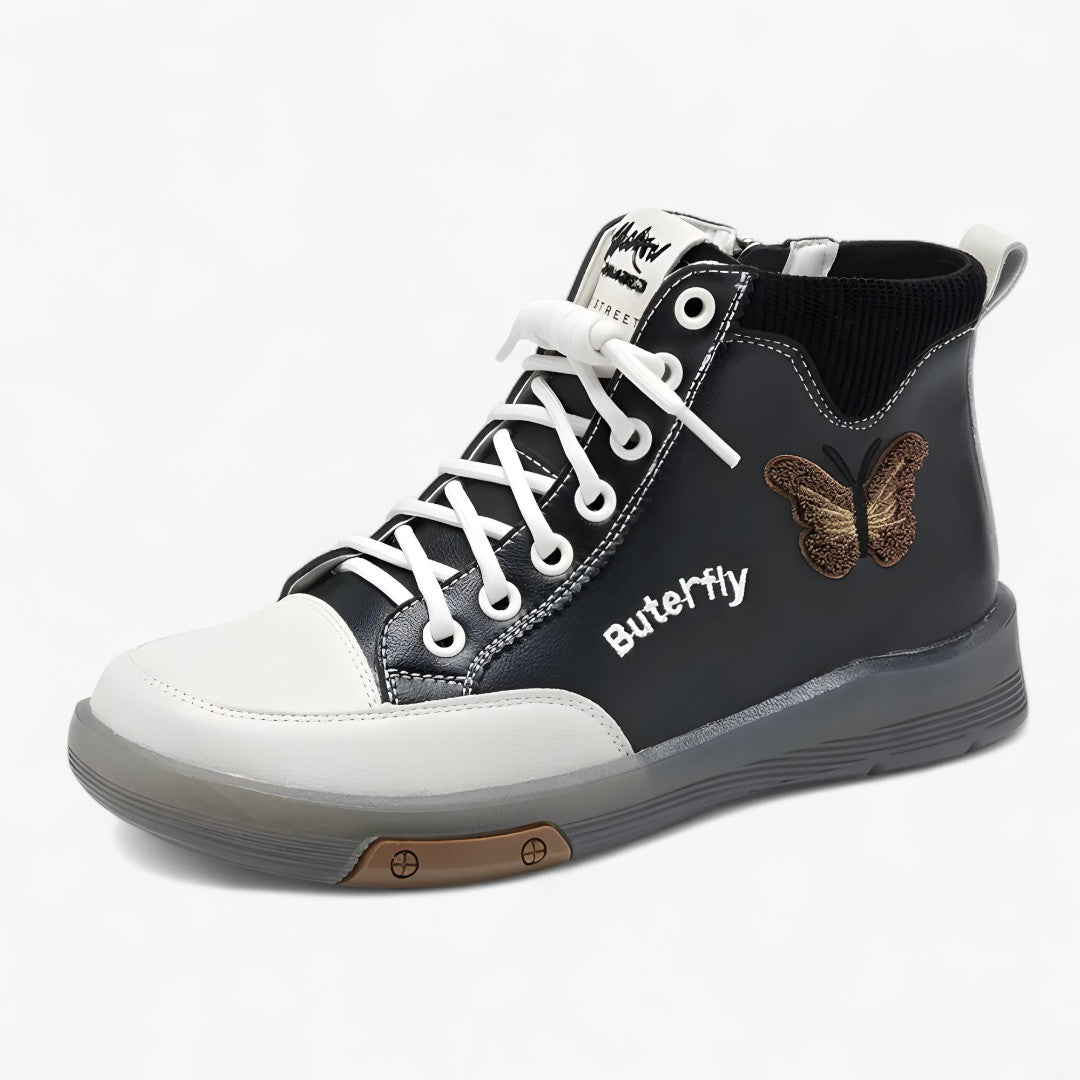 Stivaletti bianchi in vera pelle stile sneaker – Casual e raffinati per ogni giorno Donna - Nera - bianchi casual donna giorno ogni pelle raffinati shoes shoes for women Shoes women - Concept Palermo