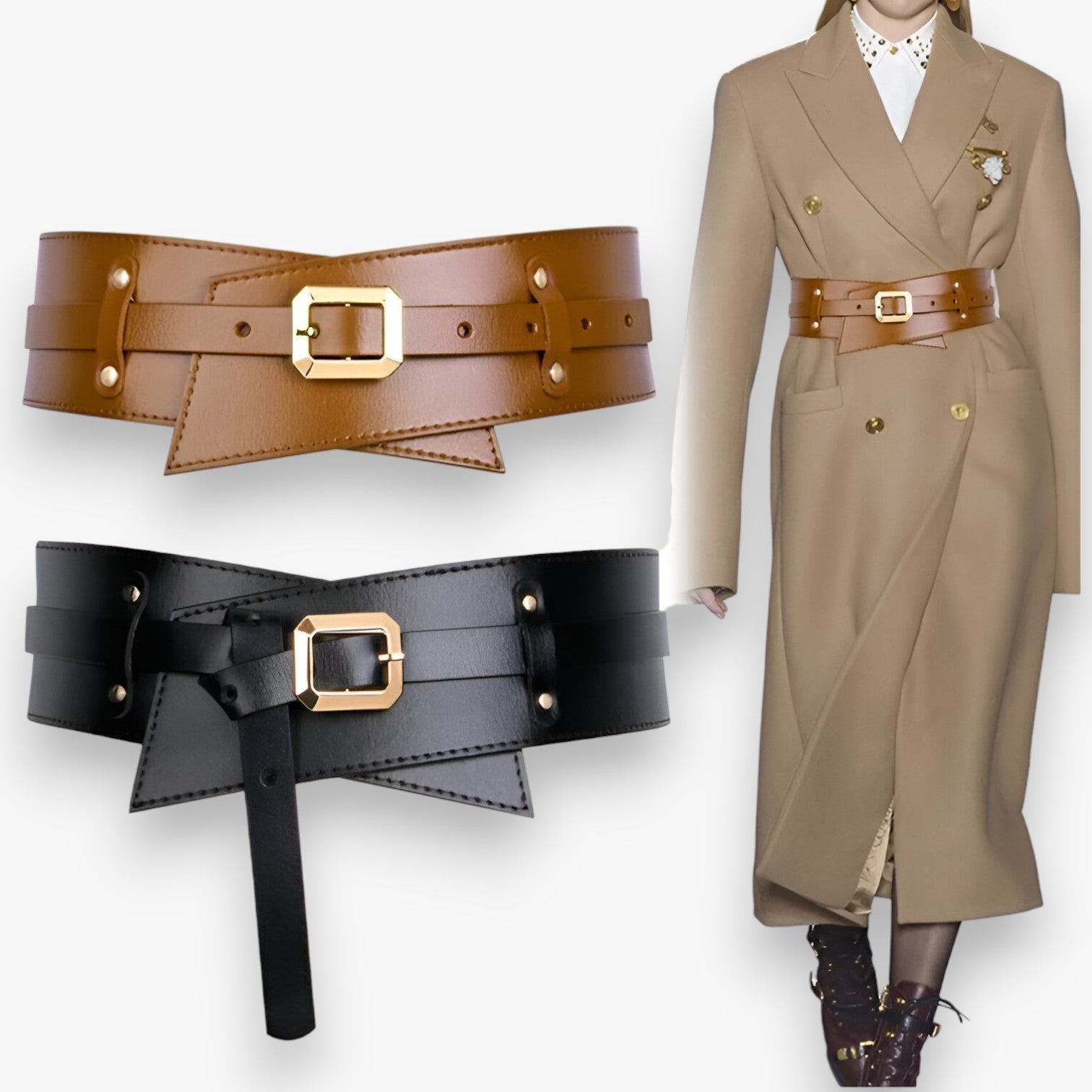 Cintura Uomo in Vera Pelle Nera Multifunzione Elegante e Resistente - - belt buckle women Belts cintura cintura vera multifunzionale pelle stile vera waist belt for women women's belt - Concept Palermo