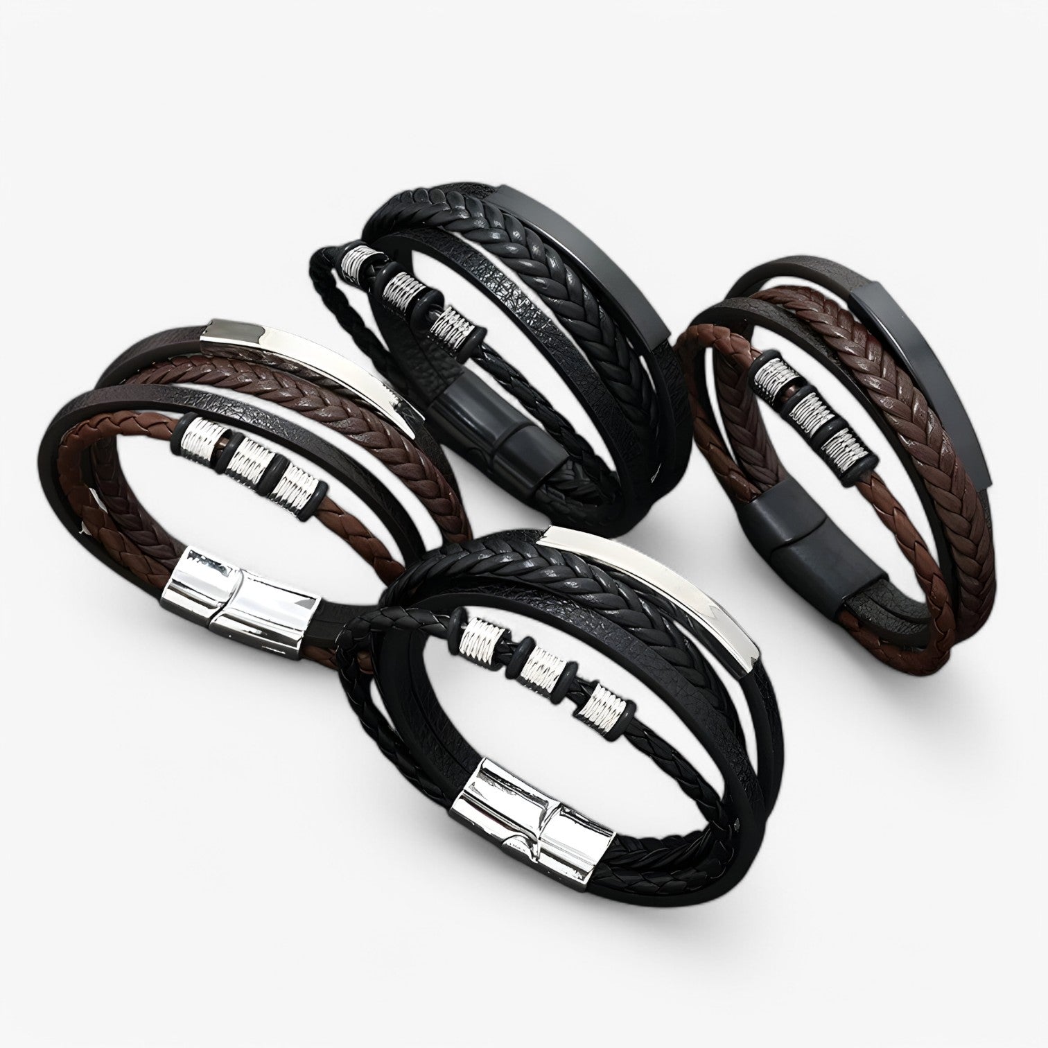 Bracciale in Pelle Robusto e Versatile Uomo - - bracciale bracciale pelle BRACELETS jewelry mens accessory mens bracelet pelle robusto uomo versatile - Concept Palermo