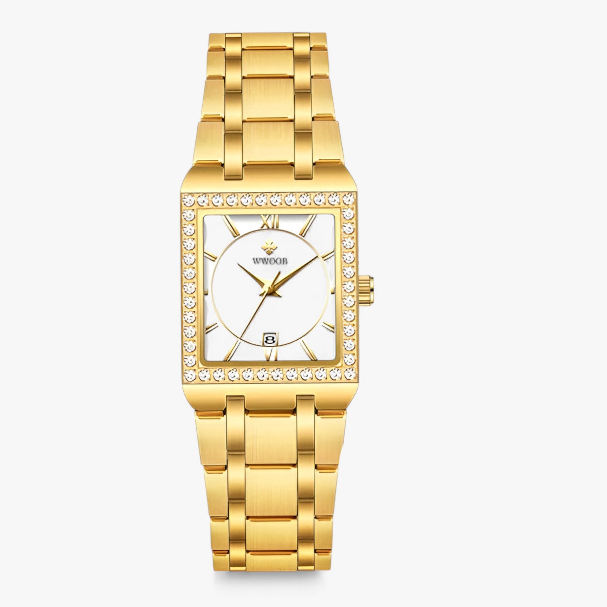 Orologio da Donna con Diamanti Quadrati - oro bianco - diamanti donna orologio orologio donna quadrati watch for women watches women watch - Concept Palermo