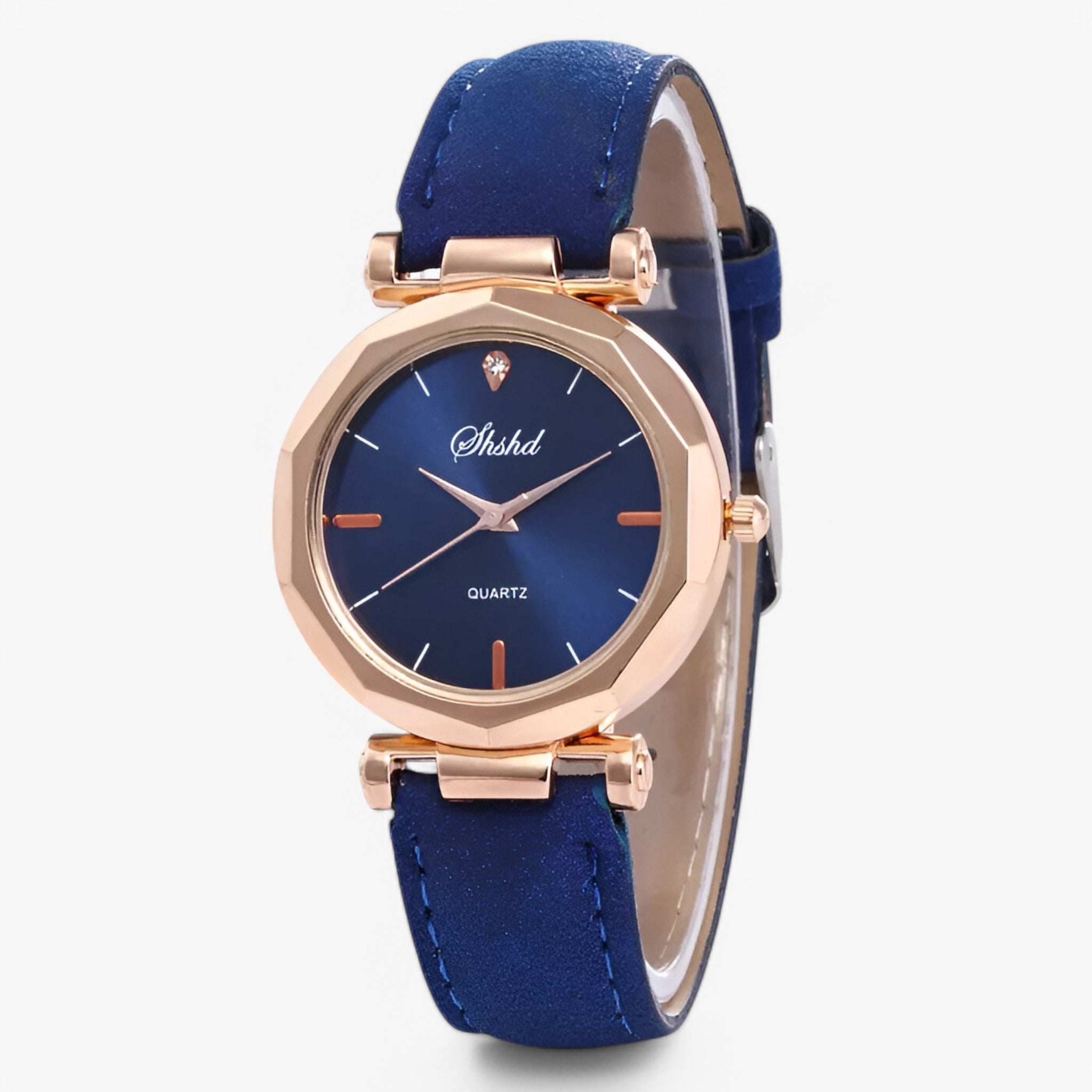 Orologio da donna in pelle con cristalli e movimento al quarzo - Blu - cristalli donna female watch movimento orologio orologio donna pelle quarzo watch for women watches - Concept Palermo