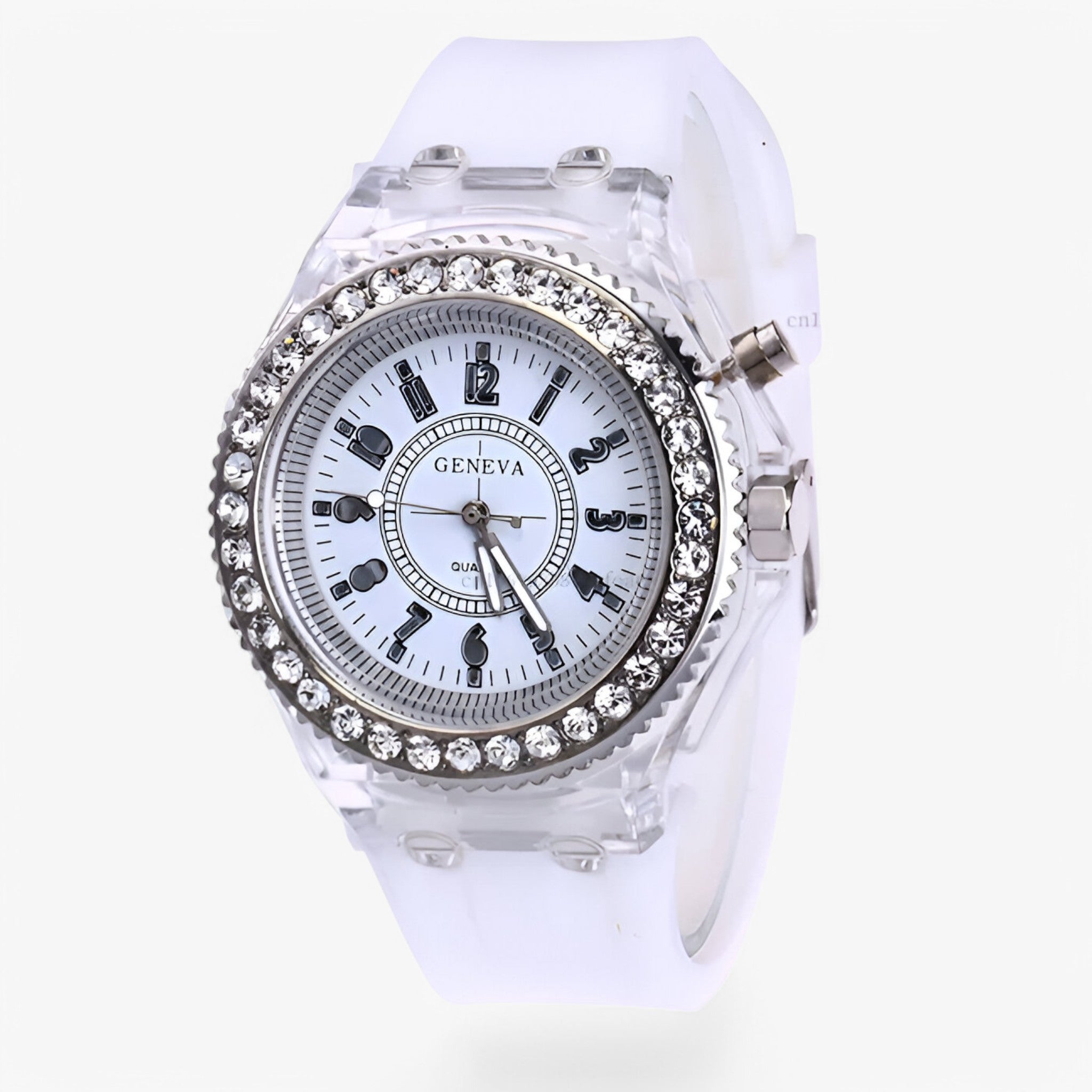 Orologio Donna Gelatinoso con Luce LED Integrata, Design Moderno e Comodo - Bianco - donna gelatinoso luce orologio orologio gelatinoso watch for men watch for women watches - Concept Palermo