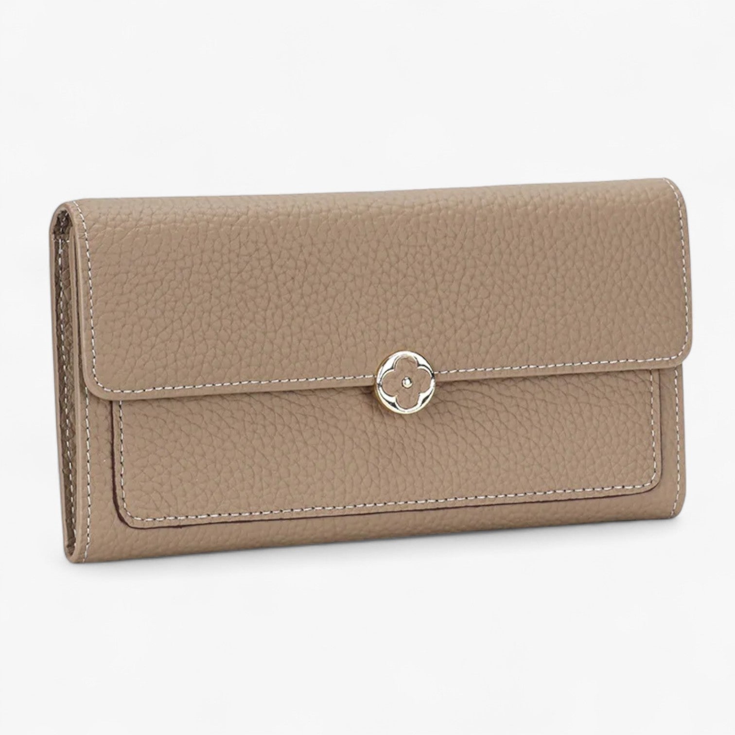 Portafoglio da donna in vera pelle, eleganza e funzionalità - Grigio - donna eleganza funzionalità pelle portafoglio portafoglio donna vera wallet wallets womens wallet - Concept Palermo