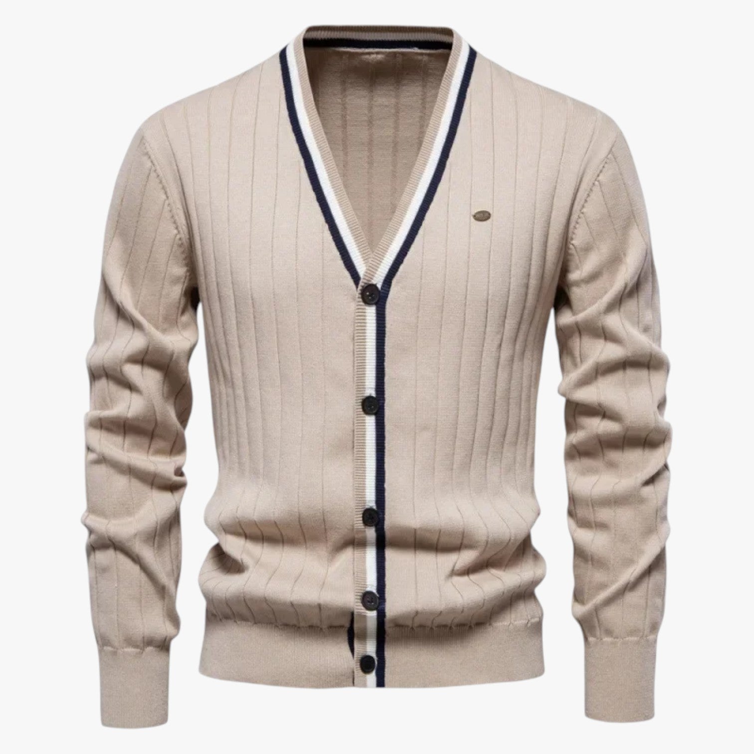 Cardigan in lana con scollo a V da uomo, stile caldo color block per autunno/inverno - - autunno block caldo cardigan cardigan lana color inverno lana Sweater sweater men sweaters - Concept Palermo