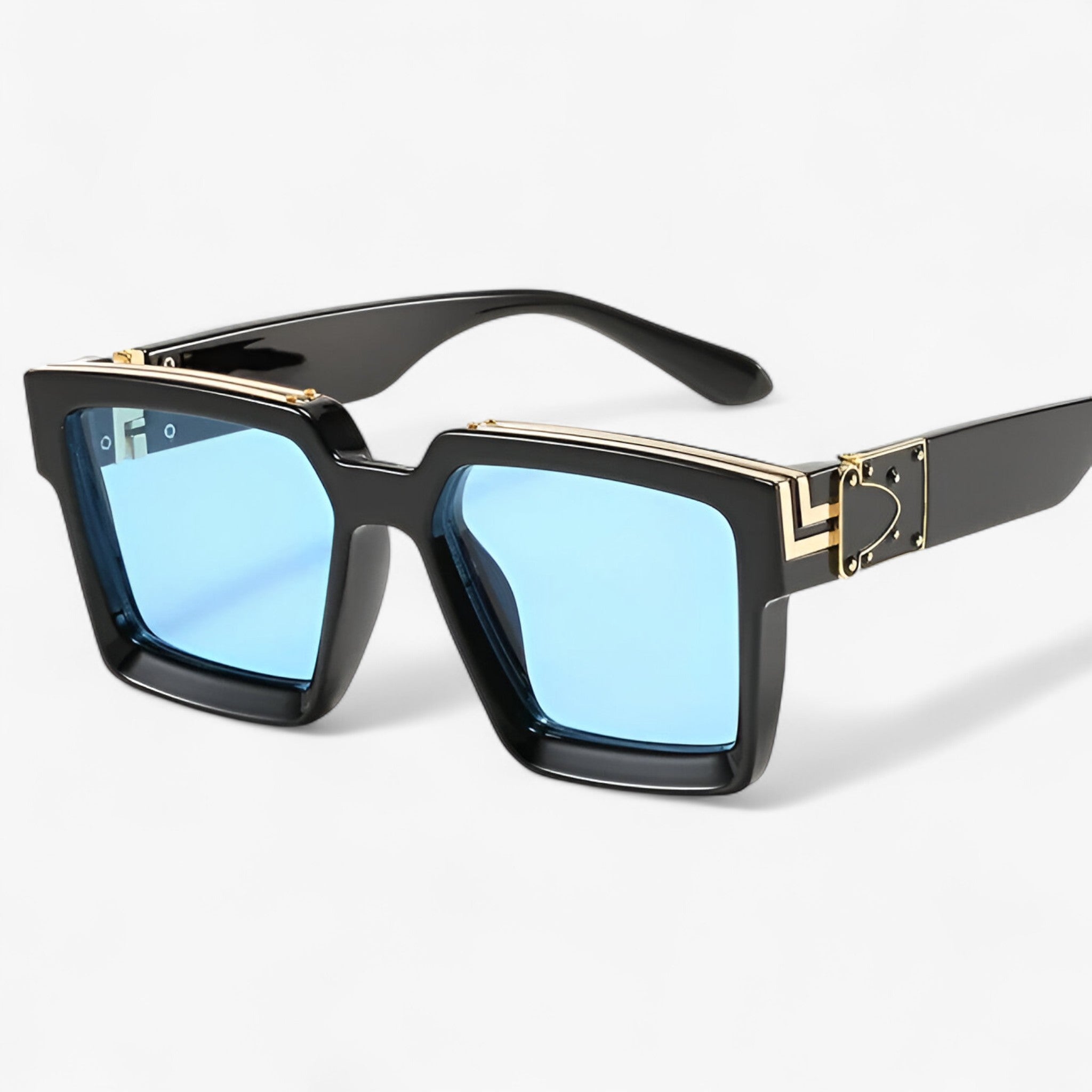 Occhiali da sole quadrati vintage da uomo - Nero Blu other - Fashion Sunglasses men sunglasses polarized mens sunglasses occhiali occhiali sole Polarized man sunglasses quadrati sole sunglasses sunglasses polarized men uomo vintage - Concept Palermo