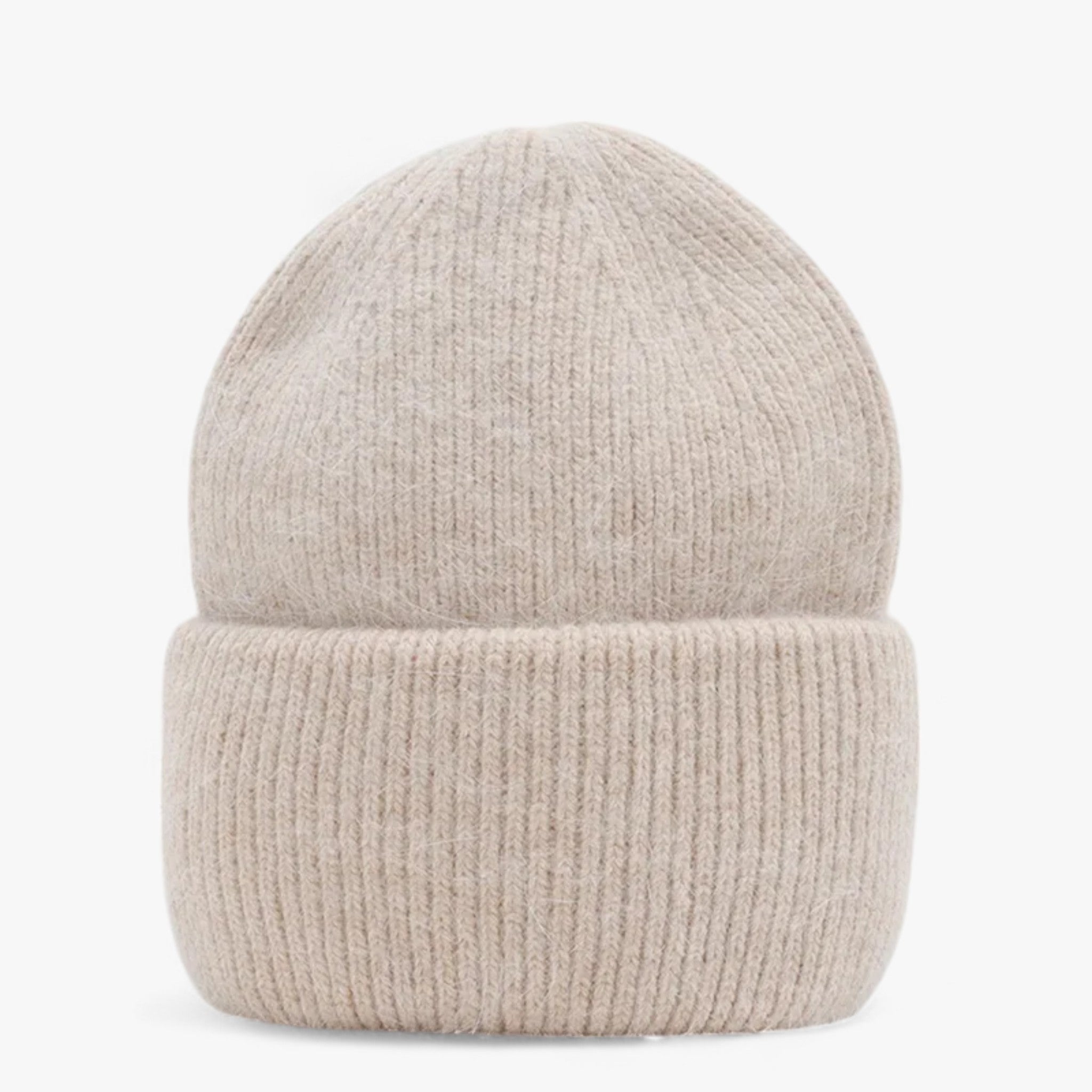 Cappello invernale: calore con vera pelliccia di coniglio Donna - Beige 54cm-60cm - beanies bucket hats calore cappello cappello invernale coniglio donna hat invernale pelliccia Sun Hats - Concept Palermo