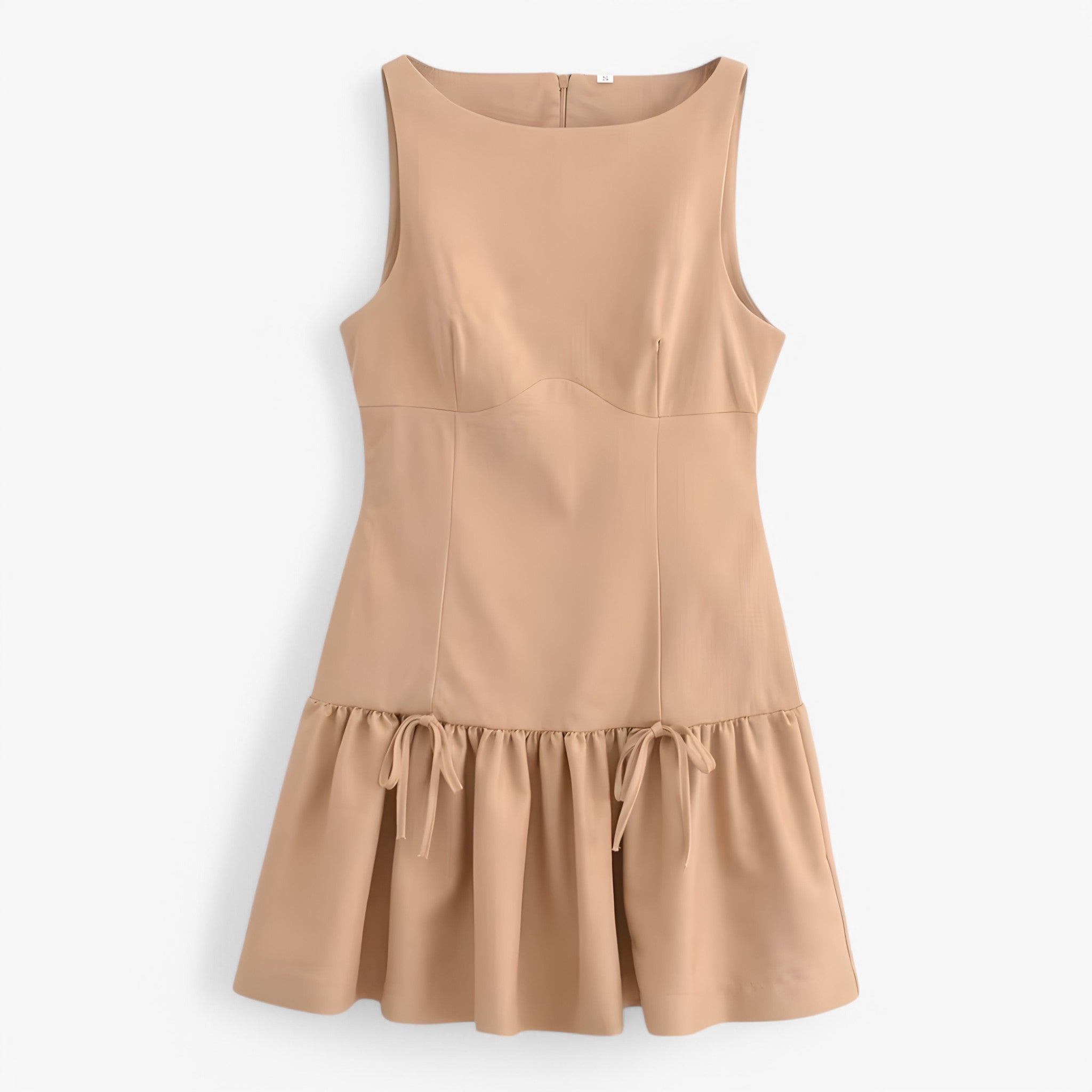 Mini Abito Donna Nero Elegante Aderente in Maglina Elasticizzata da Sera S-XL - Khaki - abito abito chic alla chic dresses moda uomo - Concept Palermo