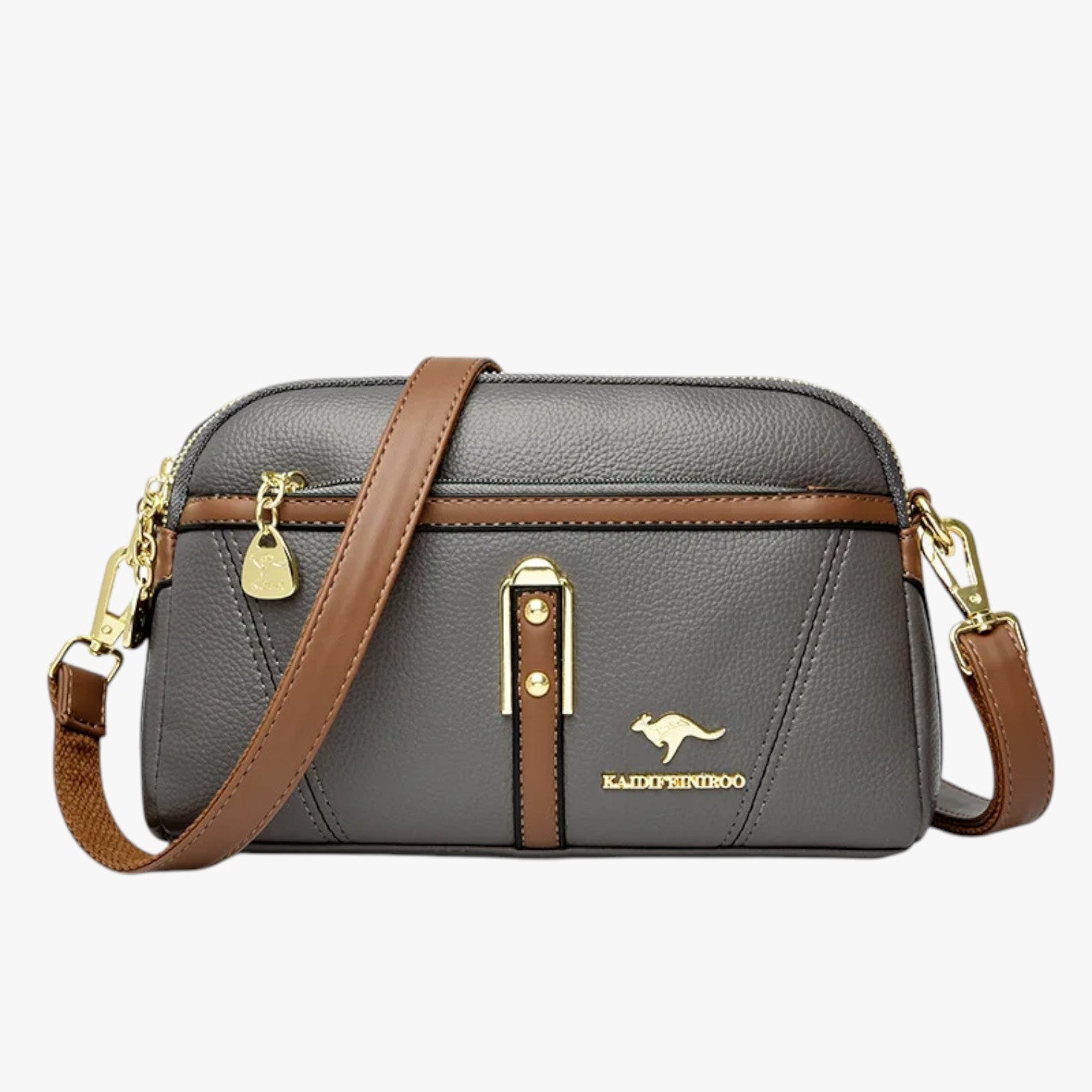 Borsa Donna Compatta in Pelle Nera, Chic e Pratica per Estate 2025 - Grigio - Bags borsa borsa donna chic compatta donna estate handbags pratica women bags Women's handbags - Concept Palermo