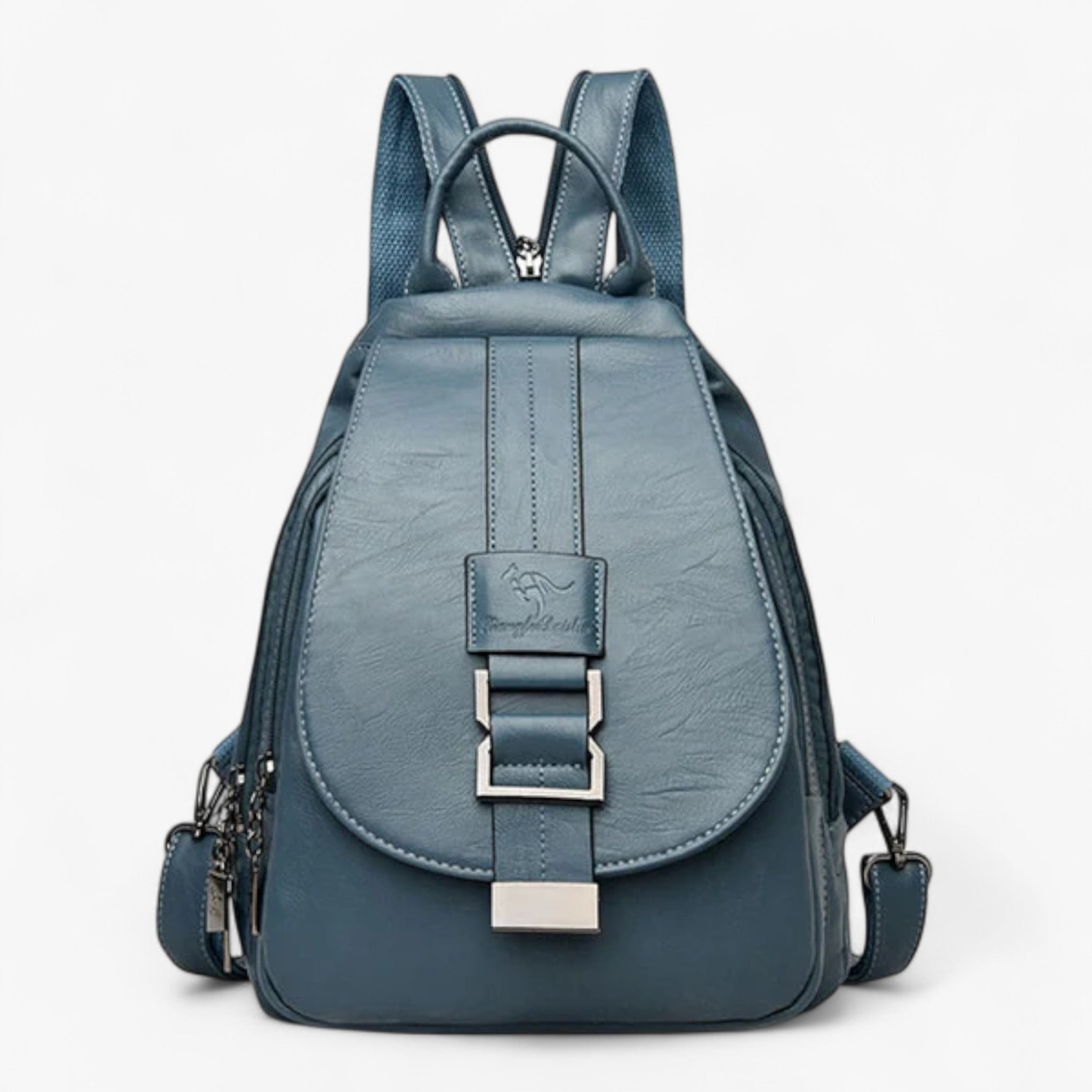 Zaino Donna in Vera Pelle Elegante e Chic, Ideale per Lavoro e Tempo Libero - Lago Blu - Backpacks bags chic pelle women's backpack zaino zaino pelle - Concept Palermo