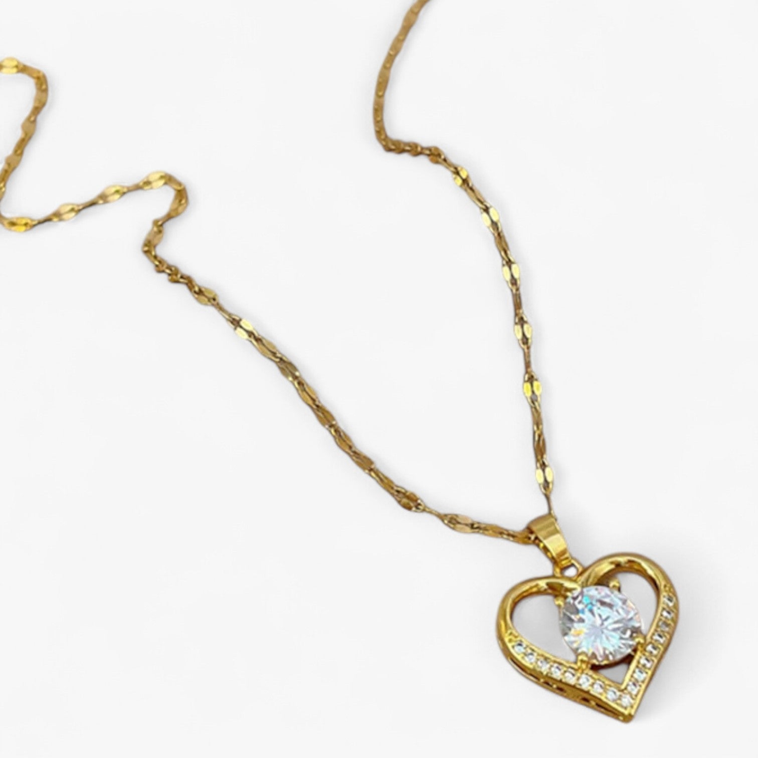 Collana con ciondolo a forma di cuore e labbra di cristallo Lana Donna - - ciondolo collana collana ciondolo cristallo cuore donna elegant womens necklaces forma jewelry necklace NECKLACES Necklaces for Women - Concept Palermo