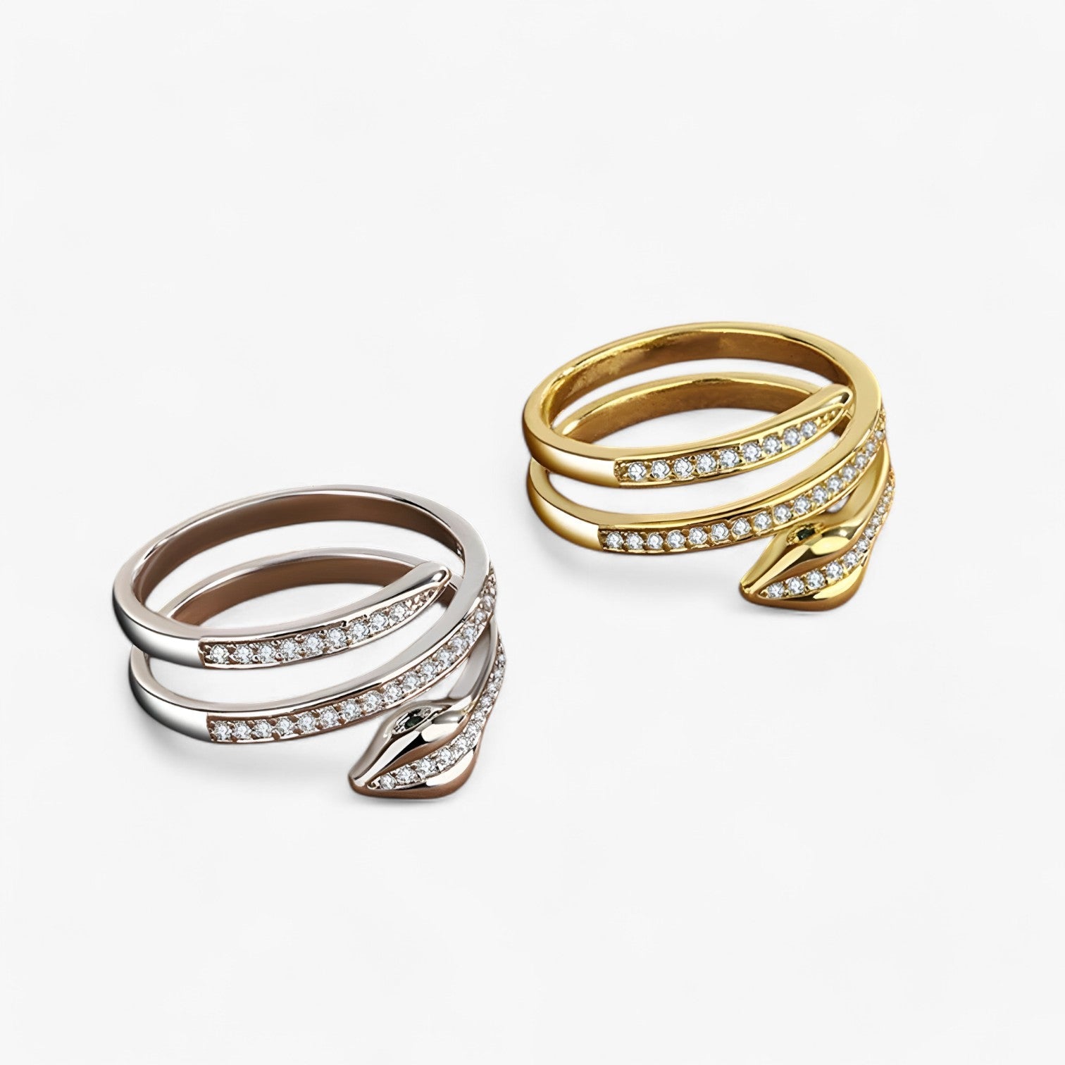 Anello slangiforme con zirconia – Anello in rame regolabile per donne - - Accessories Jewelry anello anello slangiforme donne jewelry rame regolabile Rings slangiforme womens ring zirconia - Concept Palermo