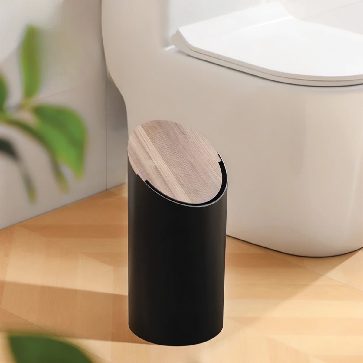 Cestino Skrå in Acero Design Moderno in Legno per una Gestione dei Rifiuti - Nero - acero Bathroom cestino cestino skrå Decor design gestione home & garden Kitchen legno rifiuti - Concept Palermo