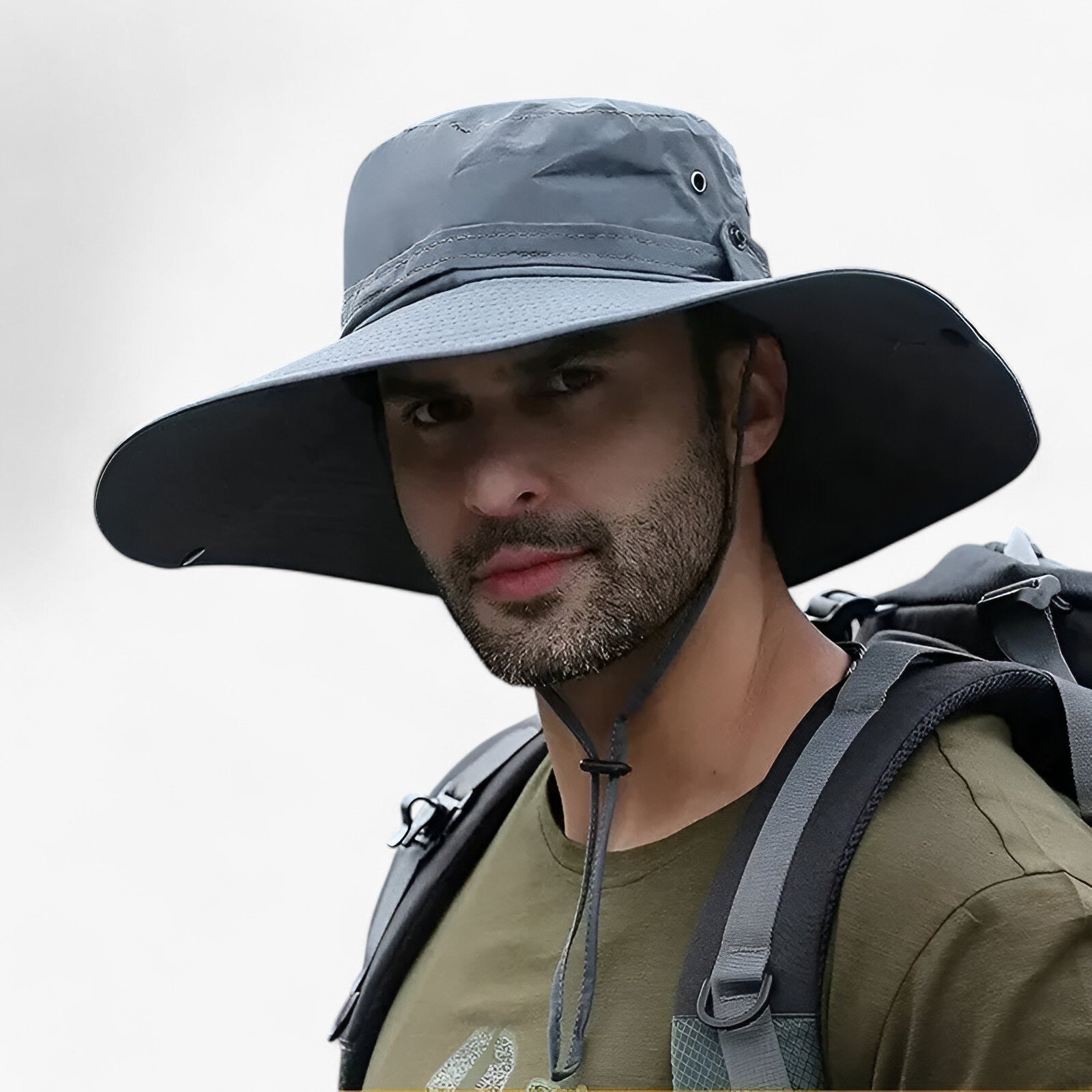 Cappello da Sole Uomo con Protezione UV UPF 50+, Traspirante per Esterno - Grigio 58-60cm - cappello cappello esterno esterno Gift hat men's hat Mens fashion protezione uomo - Concept Palermo