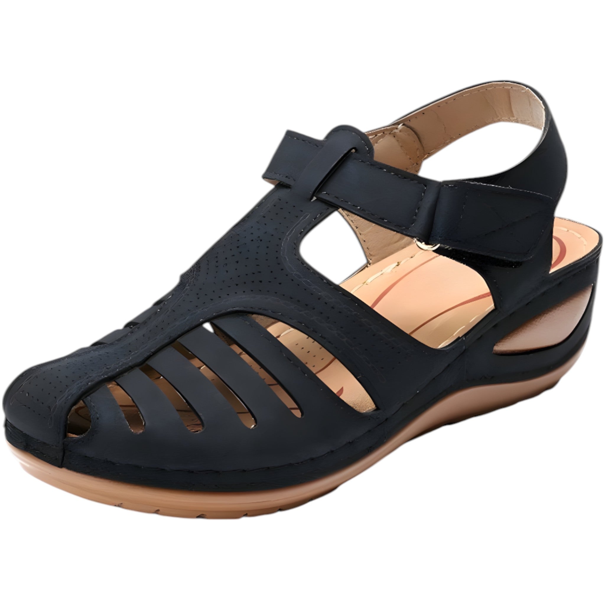 Sandali comfort traforati con cinturino Uomo - Nero - breathable sandals casual sandals cinturino comfort easy wear sandals fashion sandals nova | sandali comfort traforati con cinturino - €25 sandali sandali comfort traforati uomo - Concept Palermo