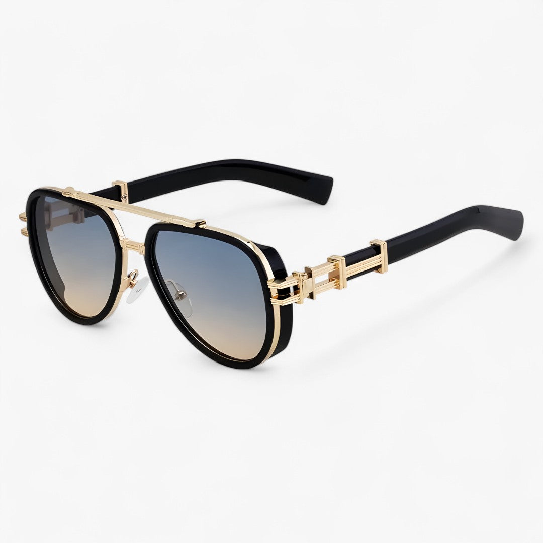 Occhiali da sole vintage in metallo stile designer Uomo - Nero Verde Giallo - designer Fashion Sunglasses men sunglasses polarized mens sunglasses metallo occhiali occhiali sole Polarized man sunglasses sole stile sunglasses sunglasses polarized men uomo - Concept Palermo