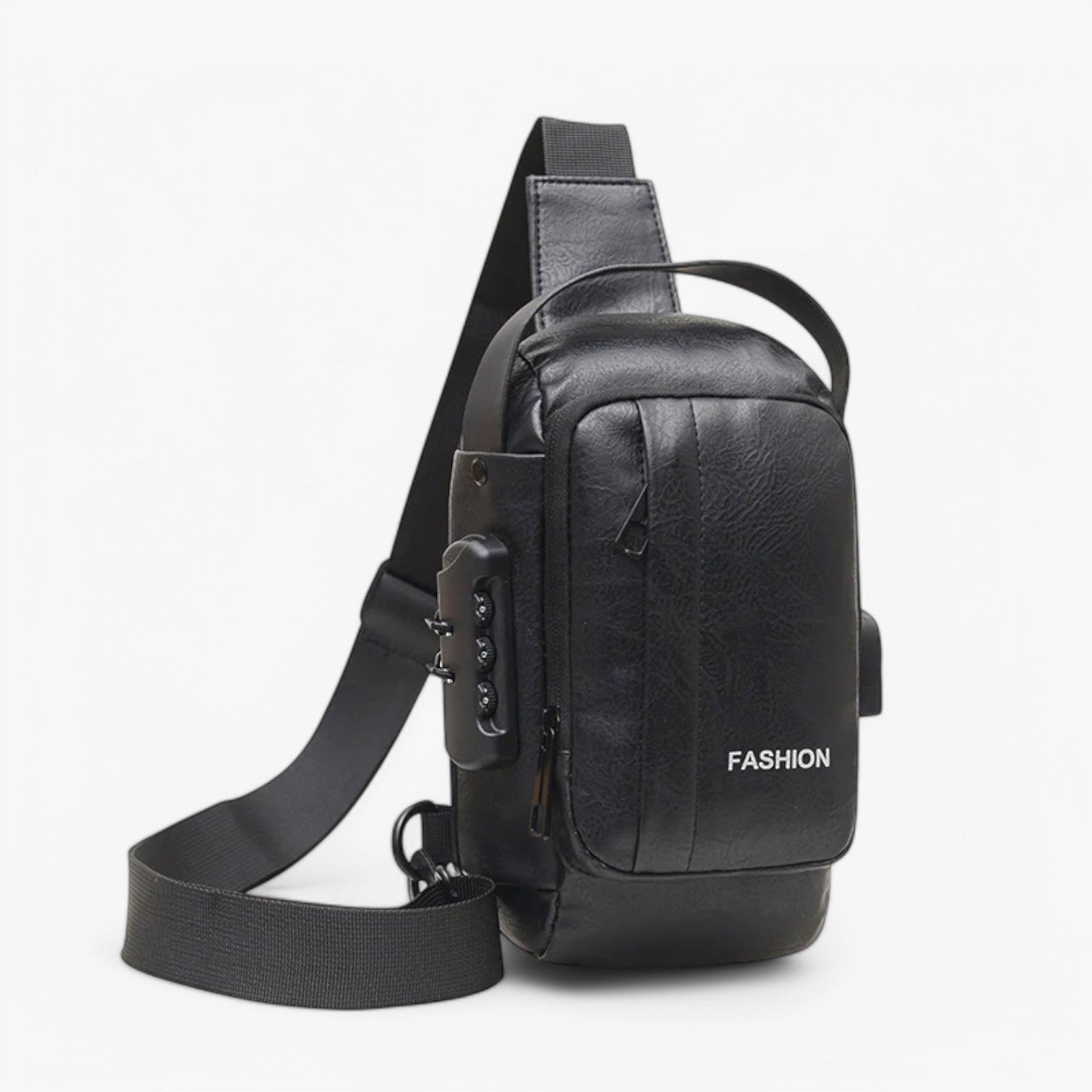 Borsa a tracolla Heren con USB e chiusura antifurto – Stylish e pratica Uomo - nero - antifurto bag bags borsa borsa tracolla chiusura heren Leather Bag mens bag pratica stylish - Concept Palermo