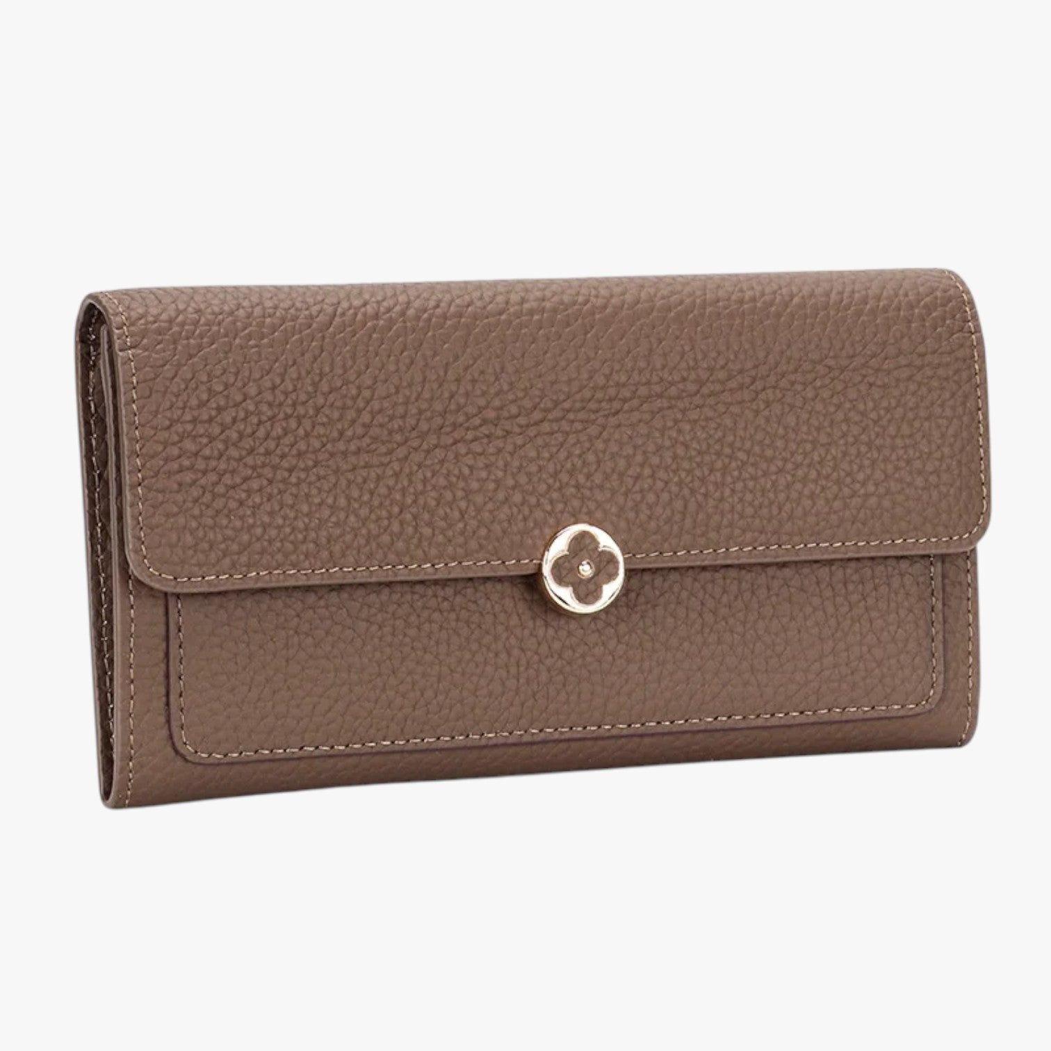 Portafoglio da donna in vera pelle, eleganza e funzionalità - Khaki - donna eleganza funzionalità pelle portafoglio portafoglio donna vera wallet wallets womens wallet - Concept Palermo