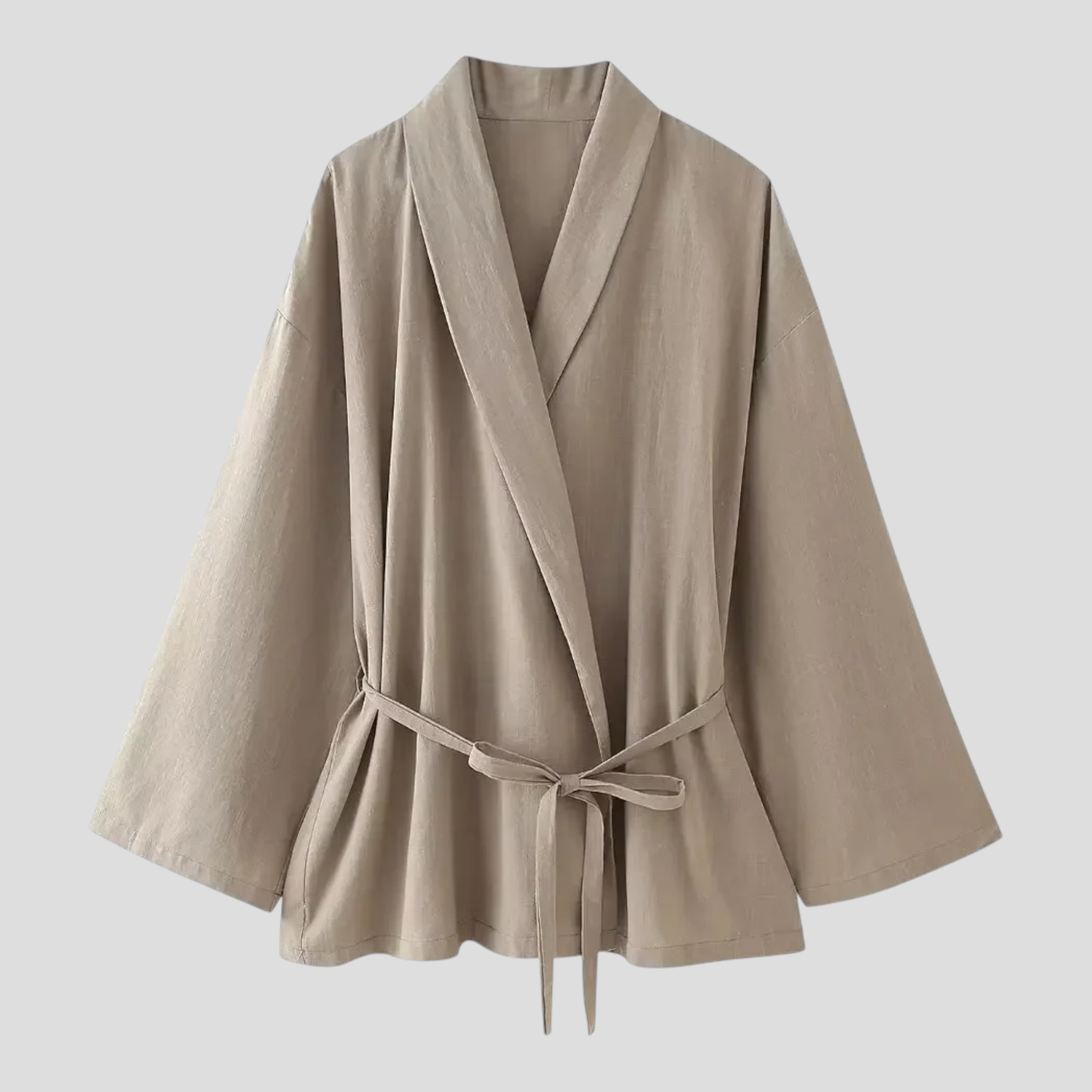 Kimono Elegante in Lino da Donna con Cintura - Perfetto per Estate e Primavera - - cintura clothing kimono kimono lino lino outfit outfit sets topwear trouser women - Concept Palermo