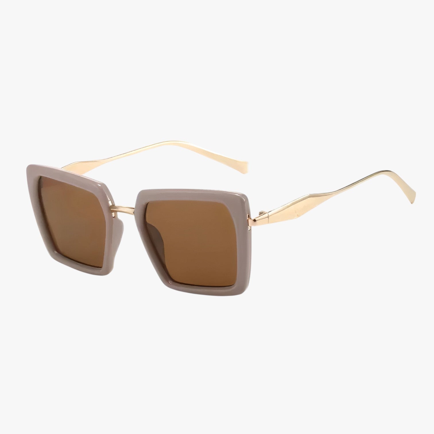 Occhiali da sole vintage quadrati con lenti verde scuro - caffè - Fashion Sunglasses lenti occhiali occhiali sole quadrati scuro sole sun glasses sunglasses vintage womens sun glasses - Concept Palermo
