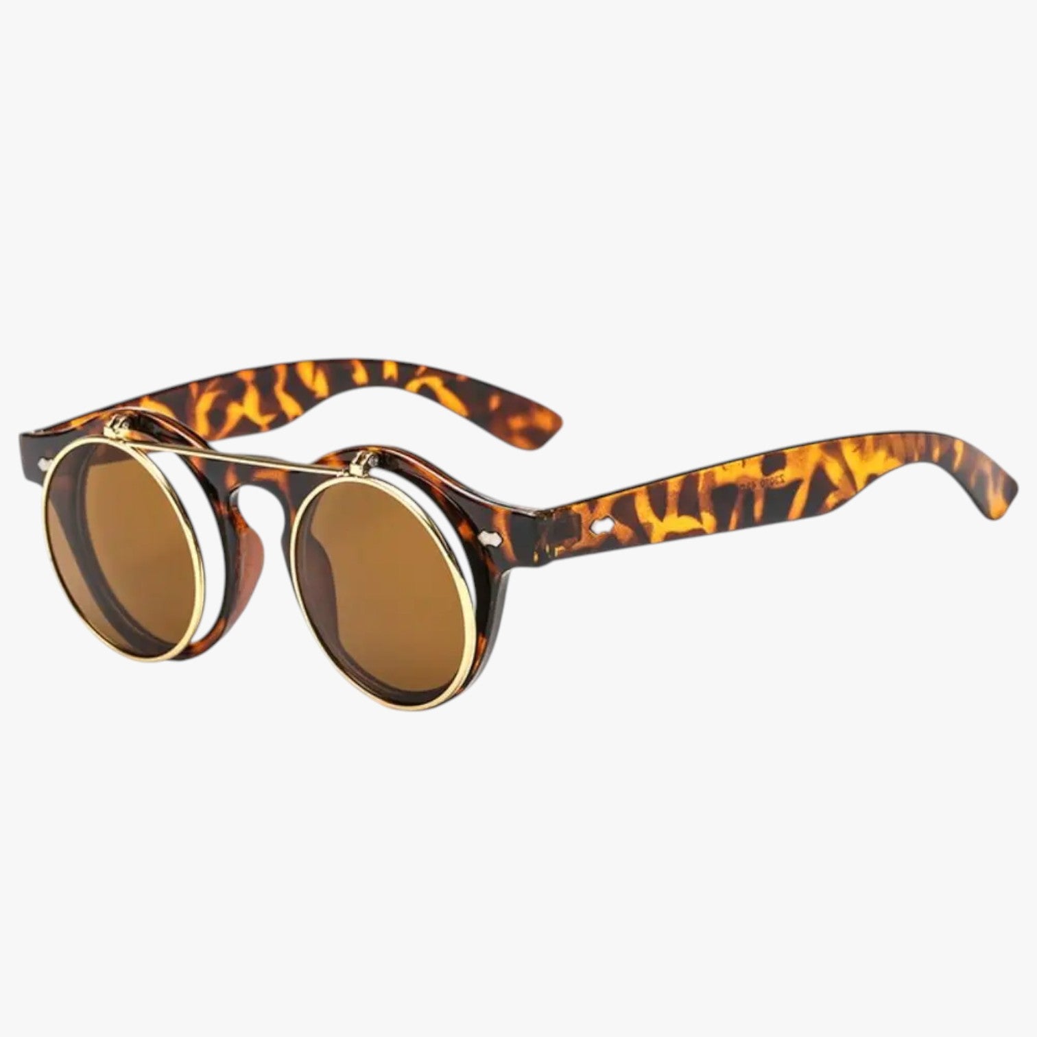 Occhiali da Sole Retrò Unisex Doppia Lente Flip & Protezione UV Punk Uomo - stampa leopardo - doppia Fashion Sunglasses flip lente mens sunglasses occhiali occhiali sole protezione punk retr Sunglasses - Concept Palermo