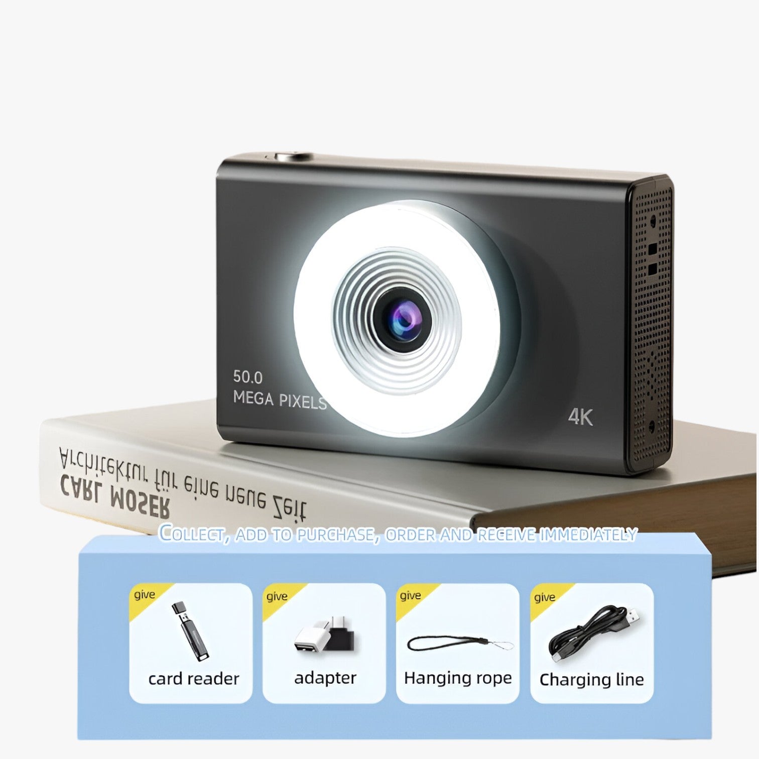 4K Retro Camera Hoge definitie en draagbaar ontwerp - Nero - camera definitie draagbaar gadget gadgets hoge ontwerp retro retro camera - Concept Palermo