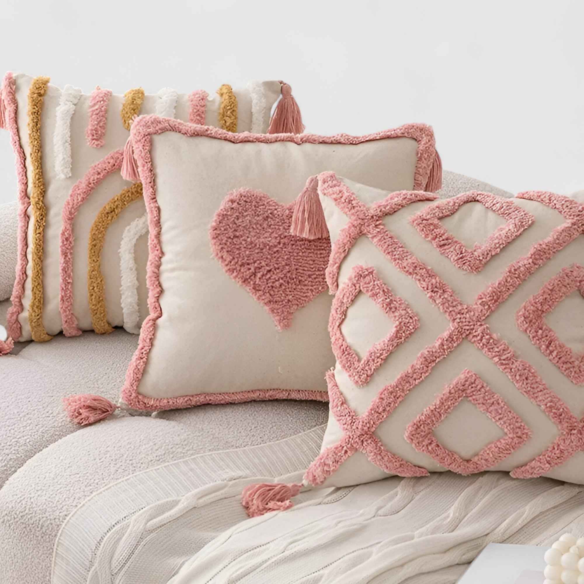Cuscino Decorativo Rosa Velluto Capitonné