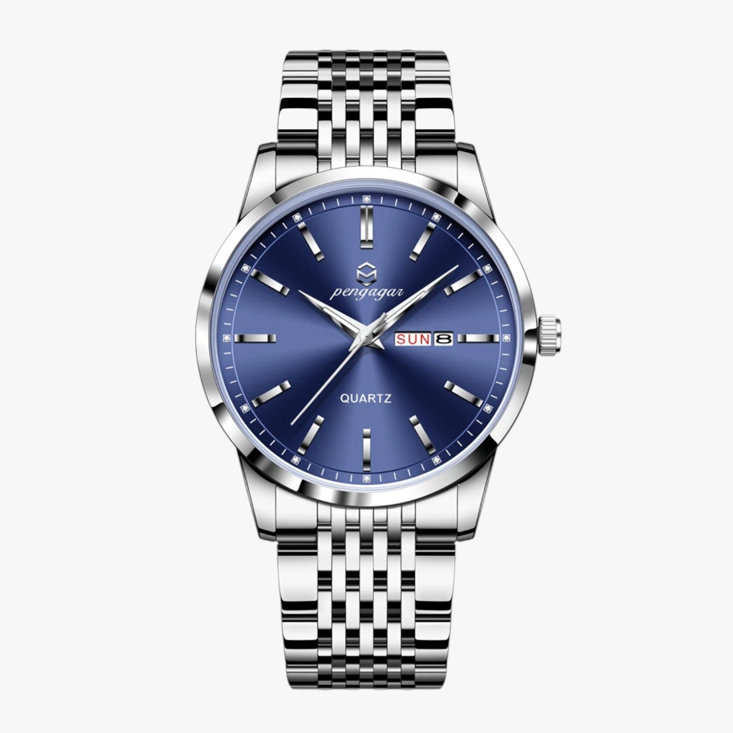 Orologio maschile e impermeabile Acciaio - Blu Argento - acciaio impermeabile maschile orologio orologio maschile watch watches - Concept Palermo