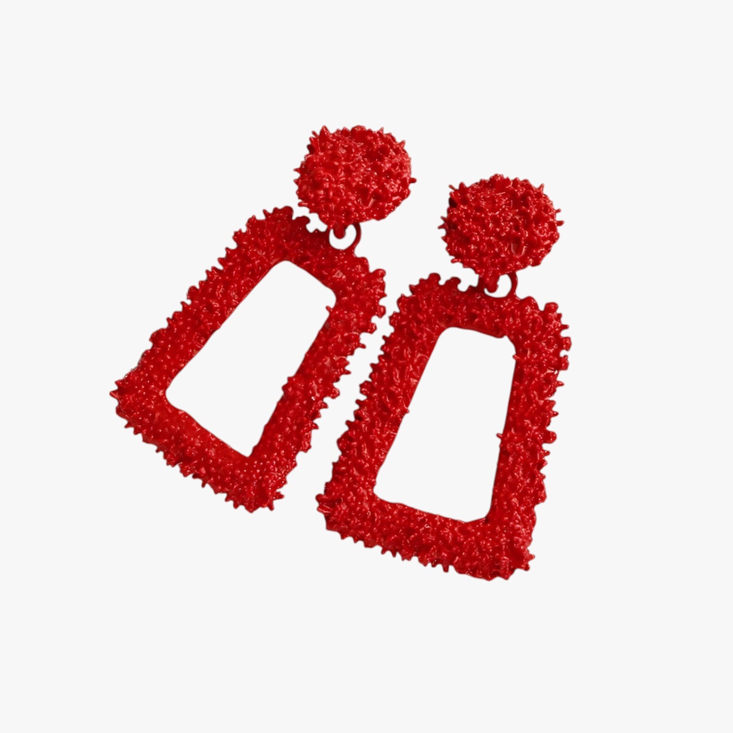 Orecchini pendenti geometrici in metallo scolpito - rosso - EARRINGS Earrings for Women Girls geometrici jewelry metallo New Fashion Earrings orecchini orecchini pendenti pendenti scolpito - Concept Palermo