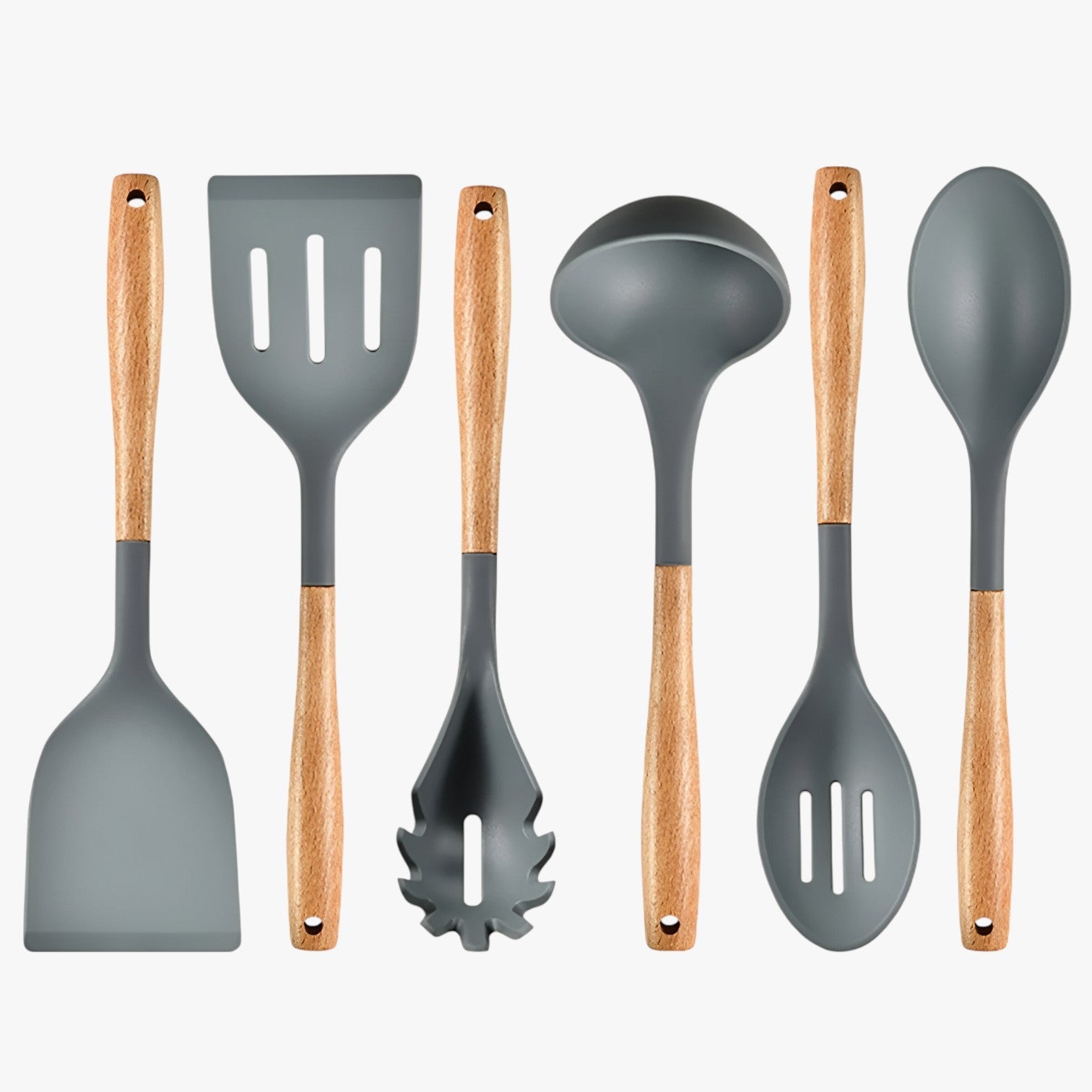 Set da cucina in silicone – resistente al calore, antiaderente e con spazio di stoccaggio Uomo - 6Pezzi Grigio Scuro - antiaderente calore cucina cucina silicone Kitchen kitchen & dining kitchen accessory kitchen tools resistente silicone spazio - Concept Palermo