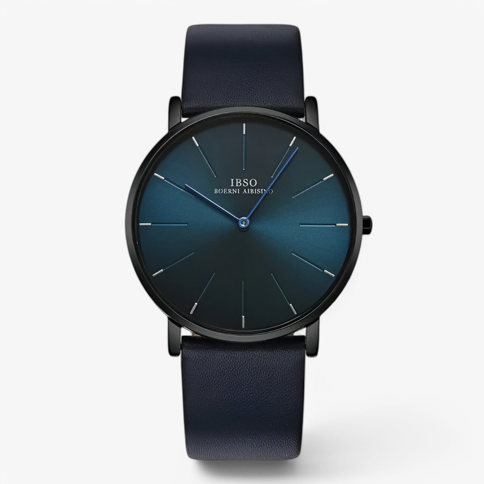 Orologio da uomo di lusso in pelle marrone ultrasottile - Blu - orologio orologio uomo pelle ultrasottile uomo watch for men watches - Concept Palermo